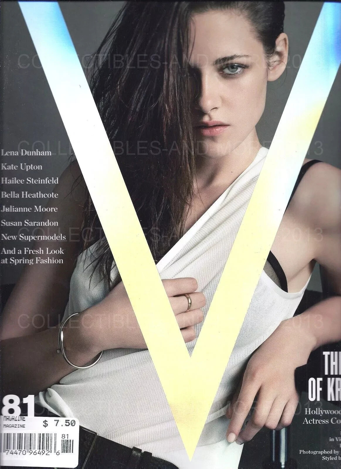 KRISTEN STEWART KATE UPTON LENA DUNHAM V MAGAZINE SPRING PREVIEW 2013