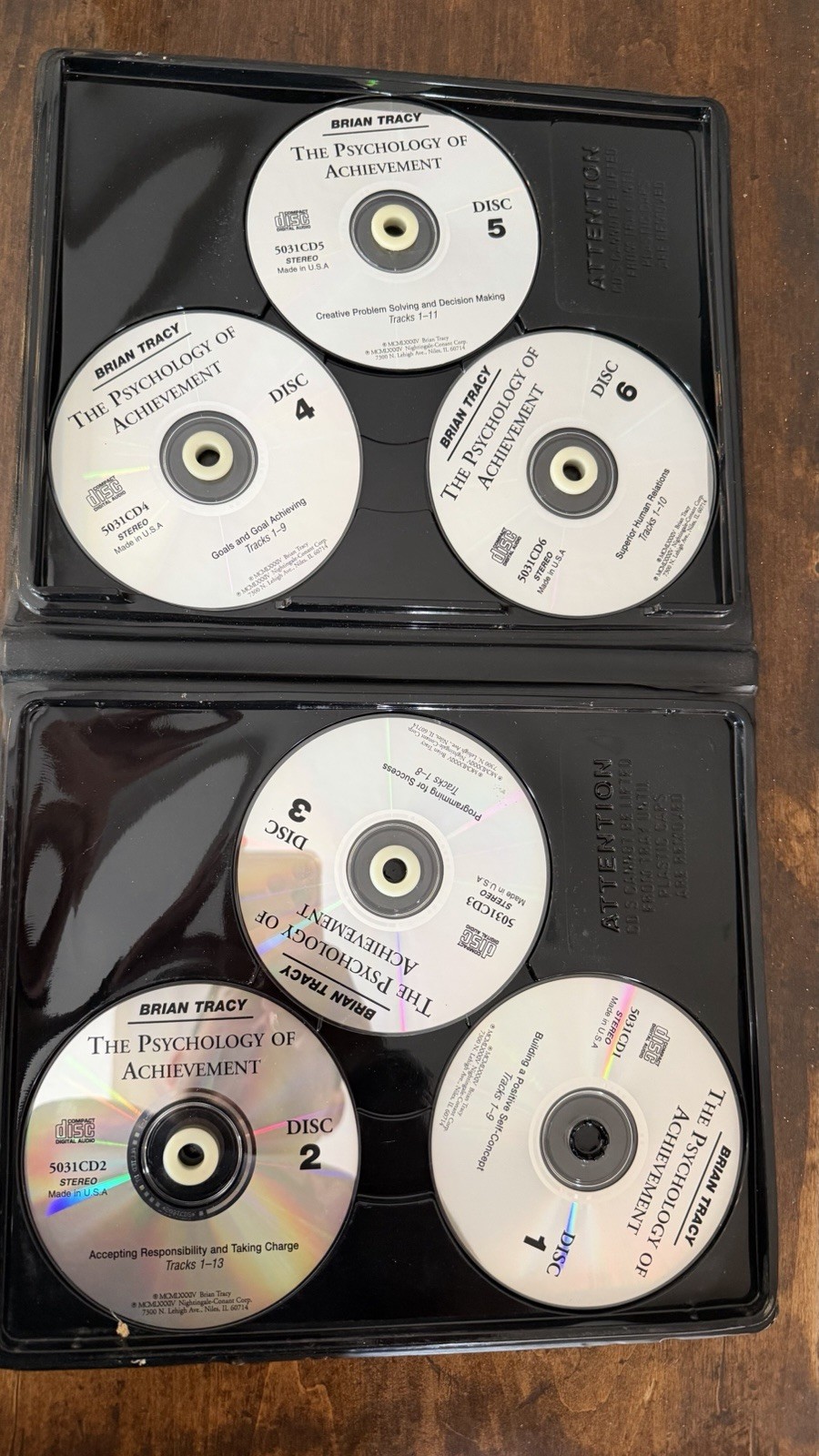Brian Tracy The Psychology of Achievement Audio CD 6-Disc Box Set Nightingale