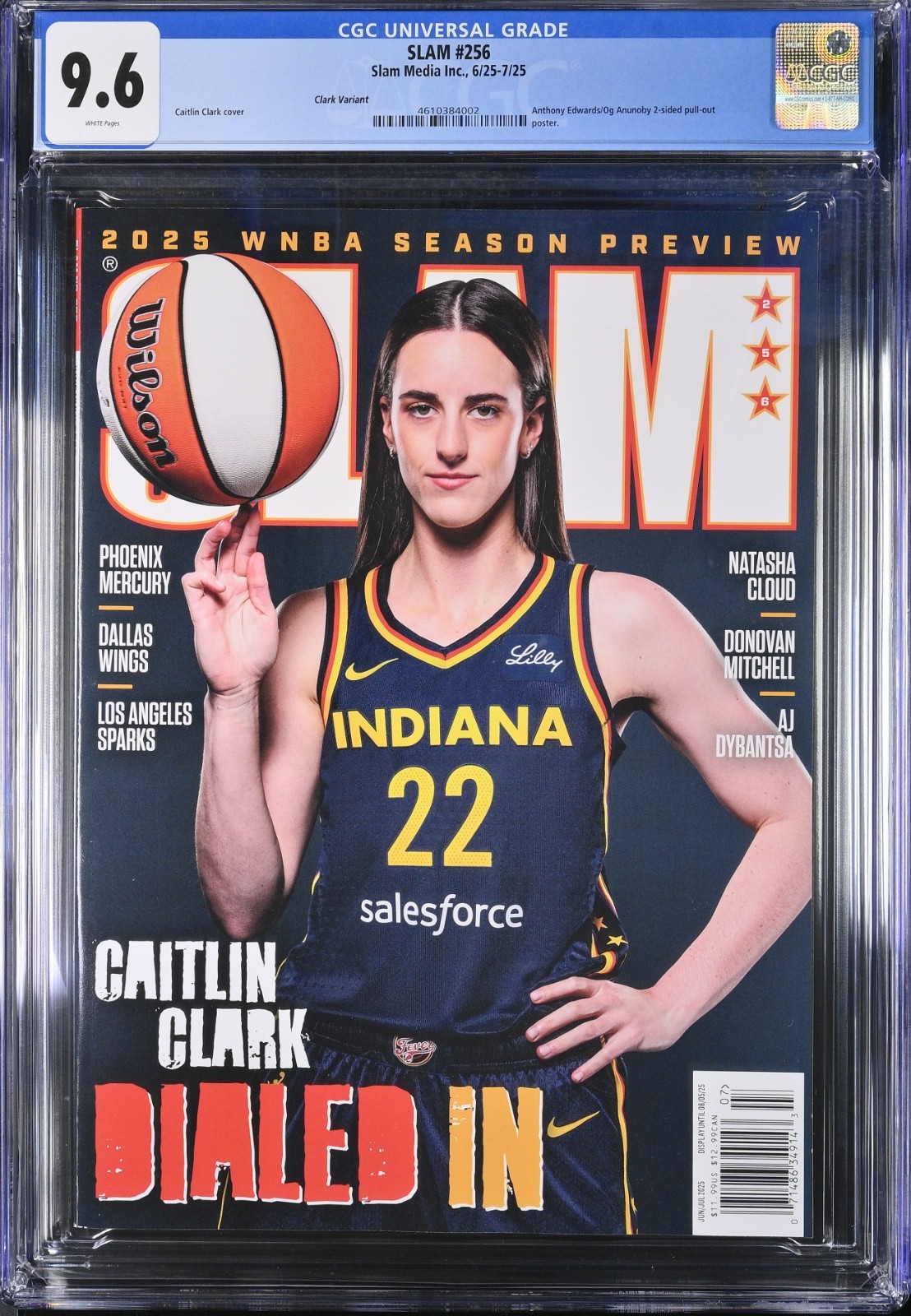 CGC 9.6, Caitlin Clark “Dialed In” SLAM Magazine #256, 6/25-7/25, Low POP!