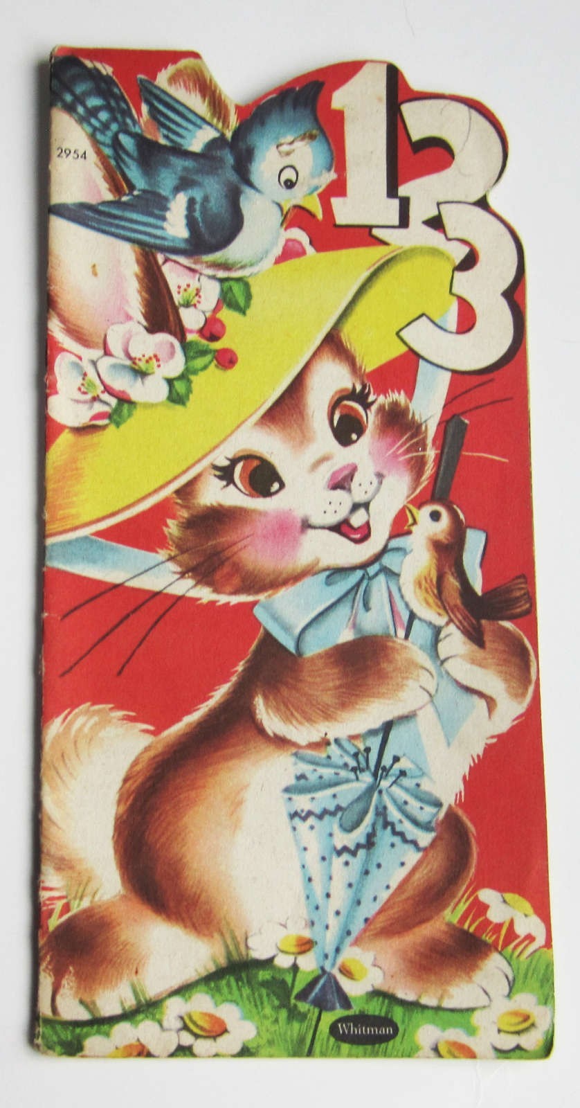 1950 Antique 123 Children’s Die-cut Counting Book WHITMAN Original Vintage 1950s