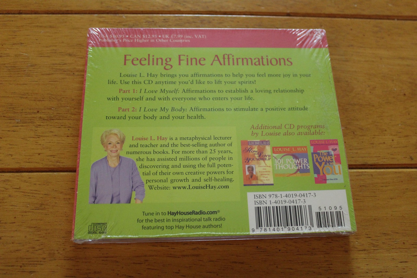 Louise L. Hay Feeling Fine Affirmations Audio CD Hay House Self Help New Sealed
