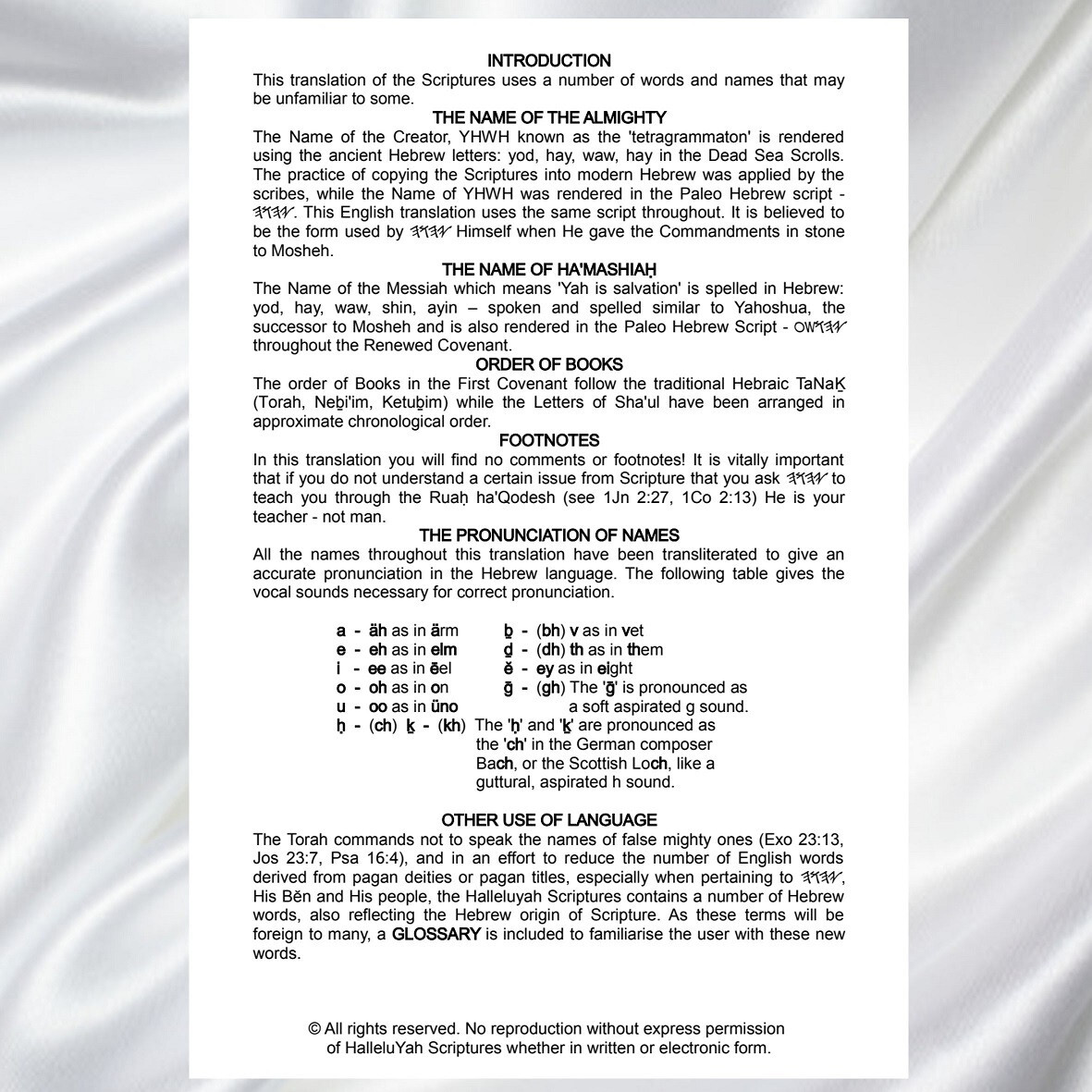 HalleluYah Scriptures LARGE PRINT & 2 Books Set