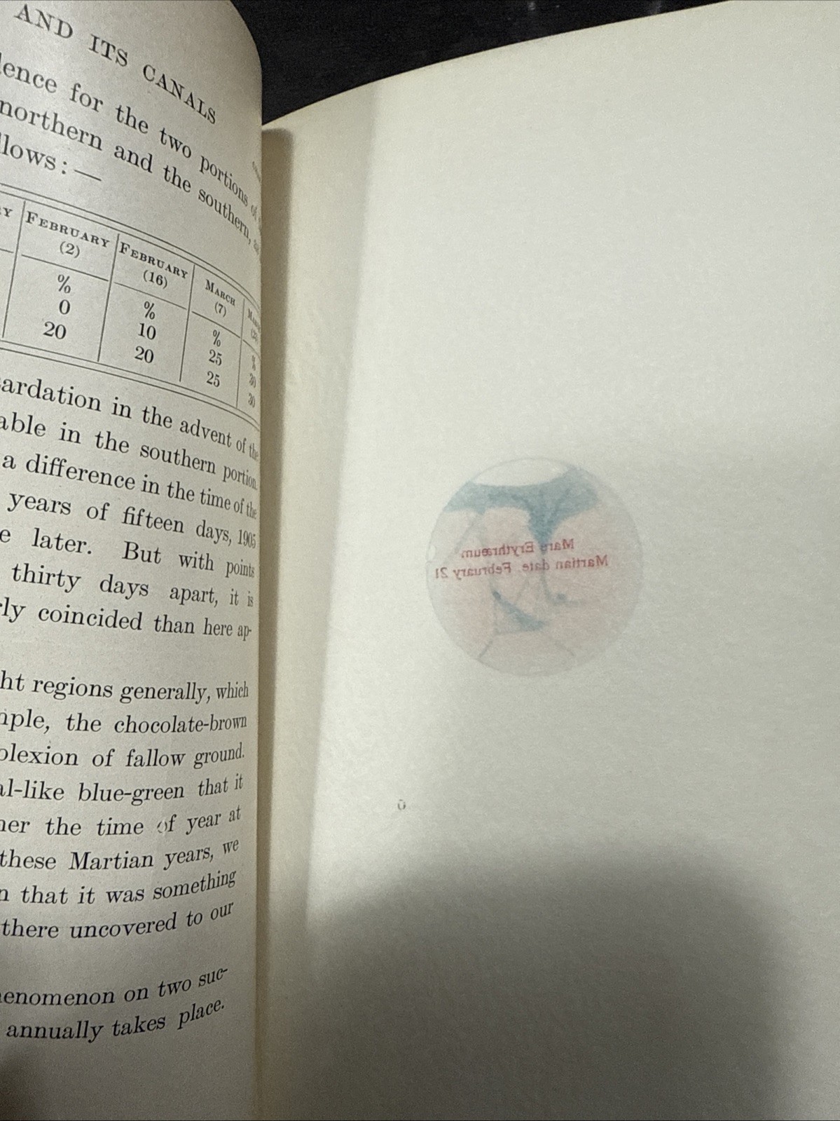 Mars and Its Canals by Percival Lowell, The MacMillan Company 1906 First Edition