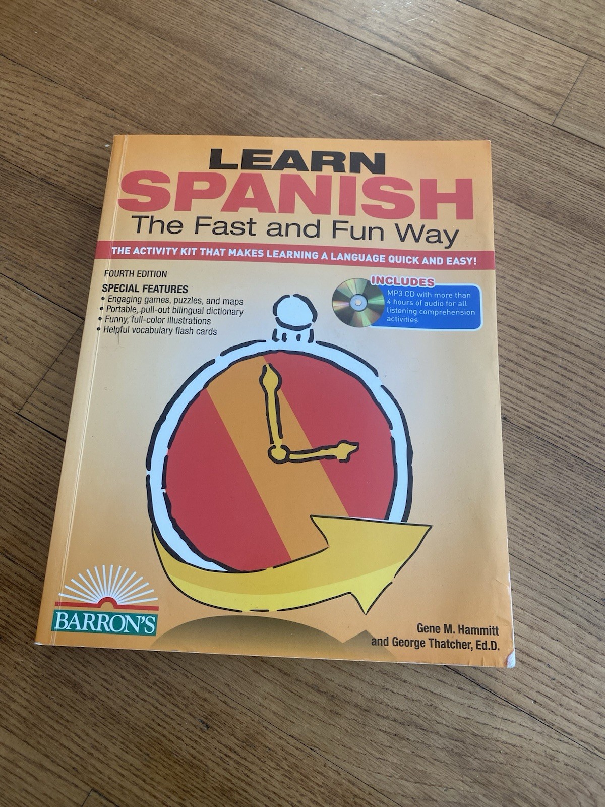 Gene Hammitt Learn Spanish The Fast and Fun Way PBK GOOD W/CD Easy DIY Workbook