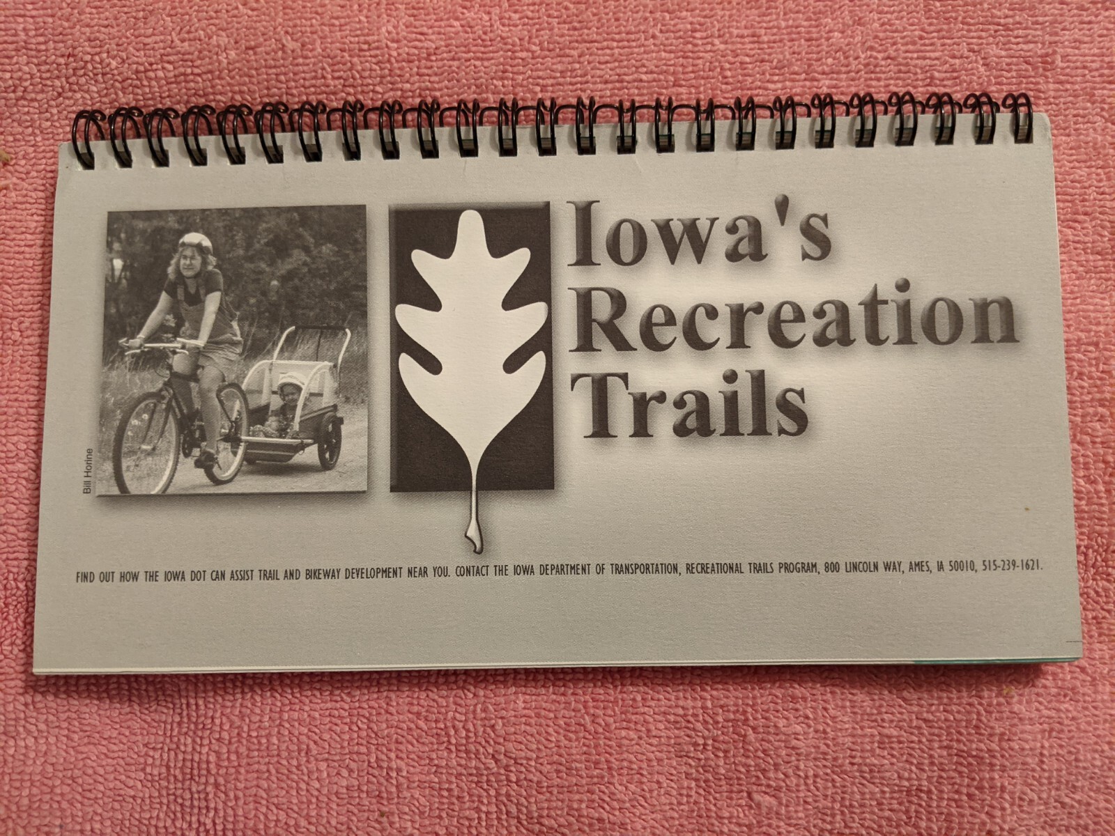 IOWA’S RECREATION TRAILS, 2001, Spiral-bound Softcover, 83 Pages, 42 Iowa Trails