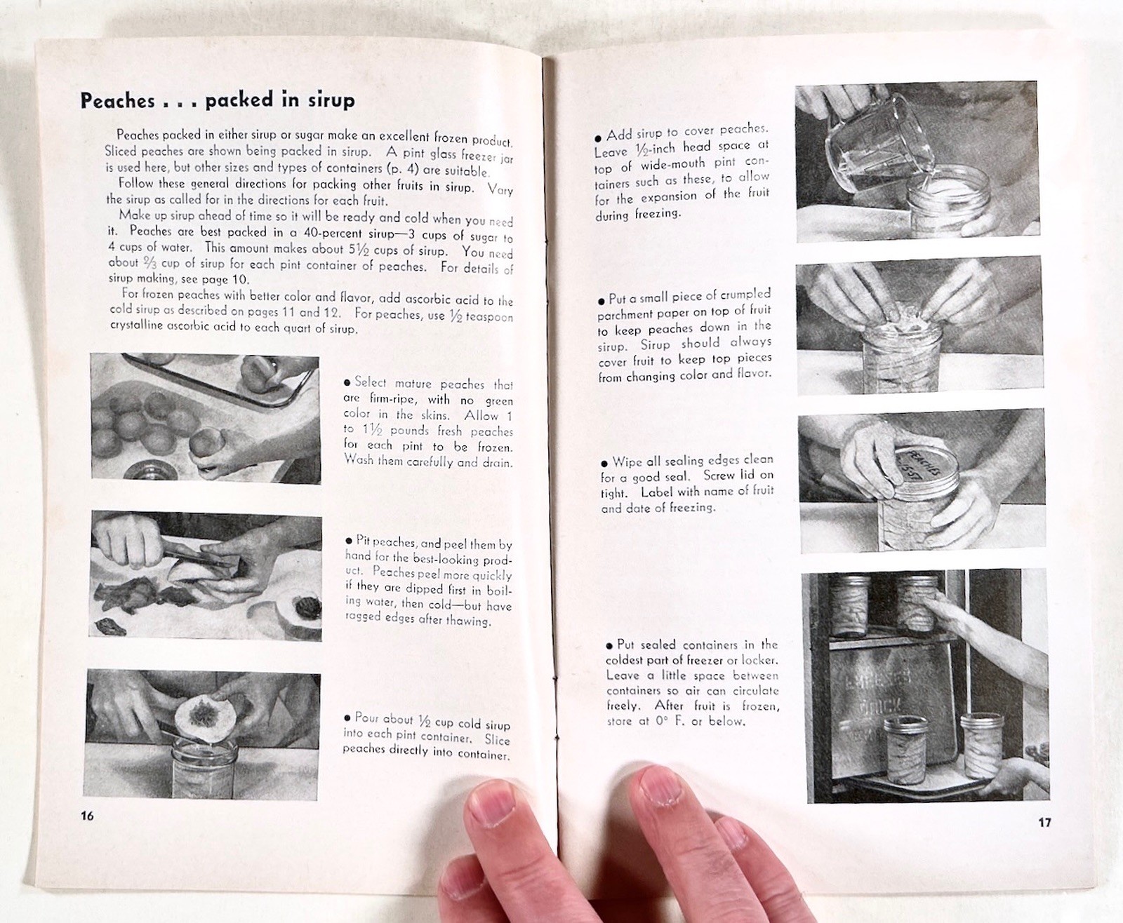 1961 Dept. of Agriculture HOME FREEZING OF FRUITS & VEGETABLES cookbook BULLETIN