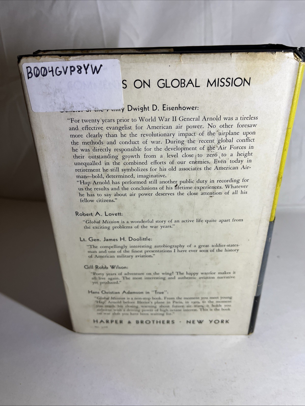 1949 HH Arnold Global Mission Book 1st Edition HC/DJ General of the Air Force