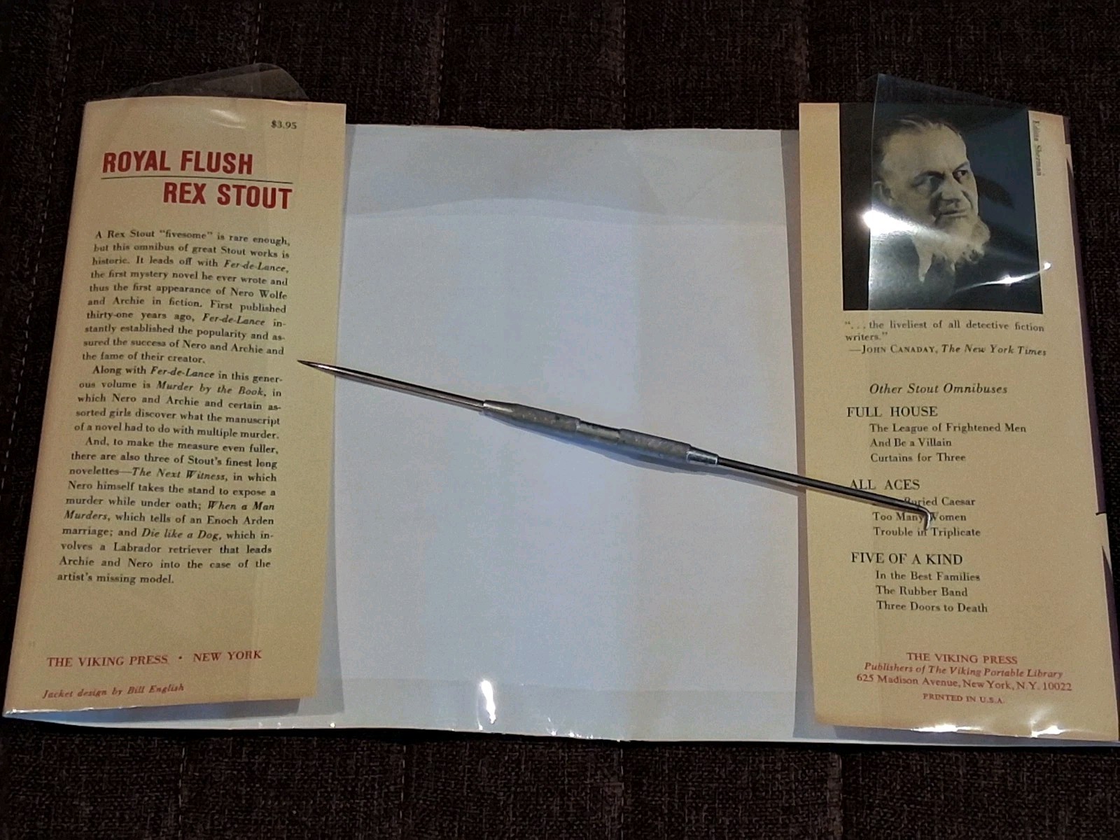 Rex Stout Royal Flush Nero Wolfe omnibus 1st EDITION VERY FINE