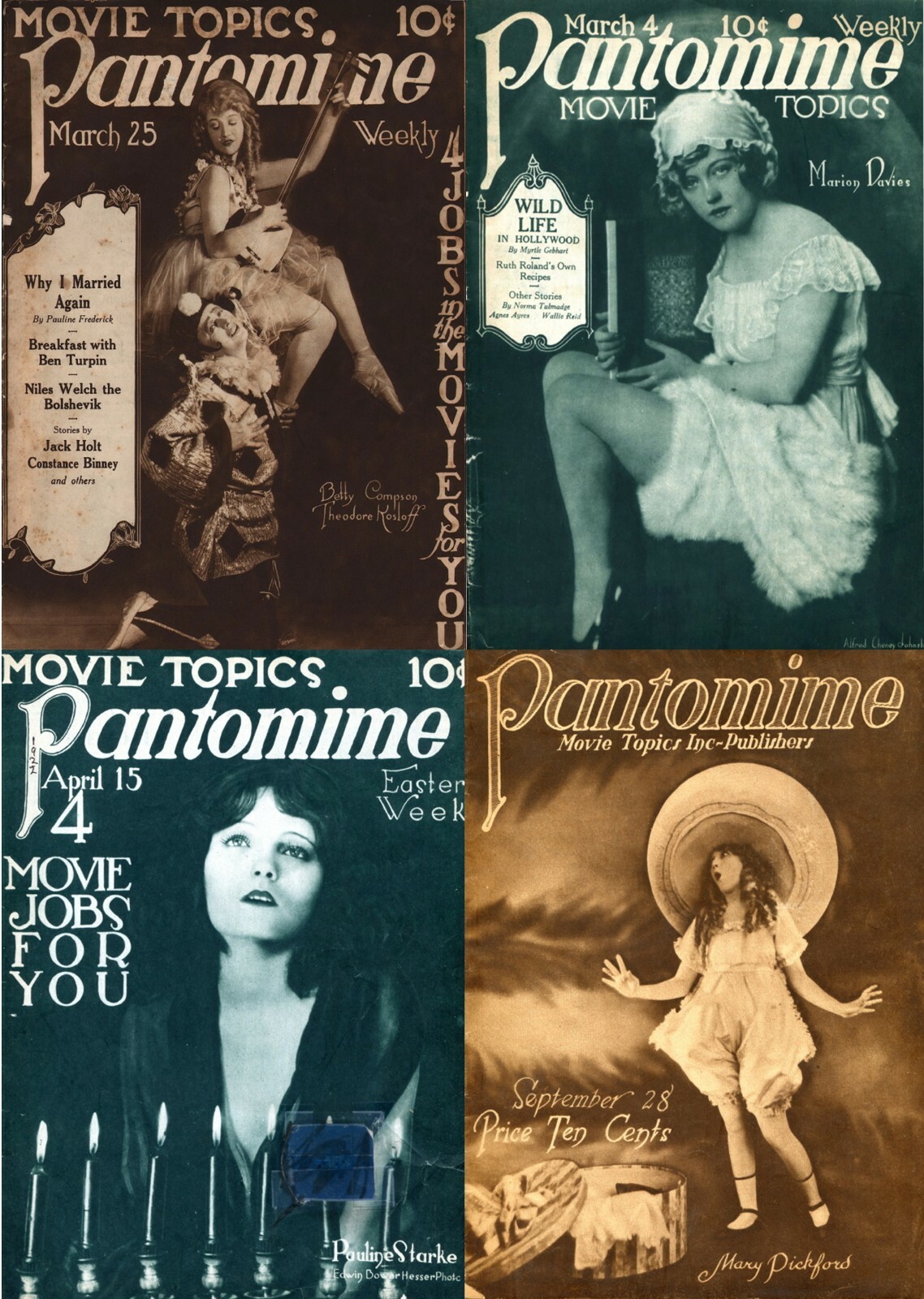 18 Old Issues of Pantomime – Illustrated Movie Fan Magazine (1921-1922) on DVD