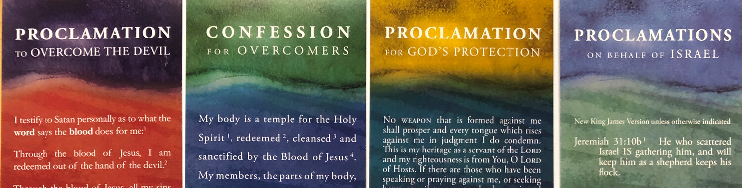 PROCLAMATION CARDS (Full Color Set) – by Derek Prince