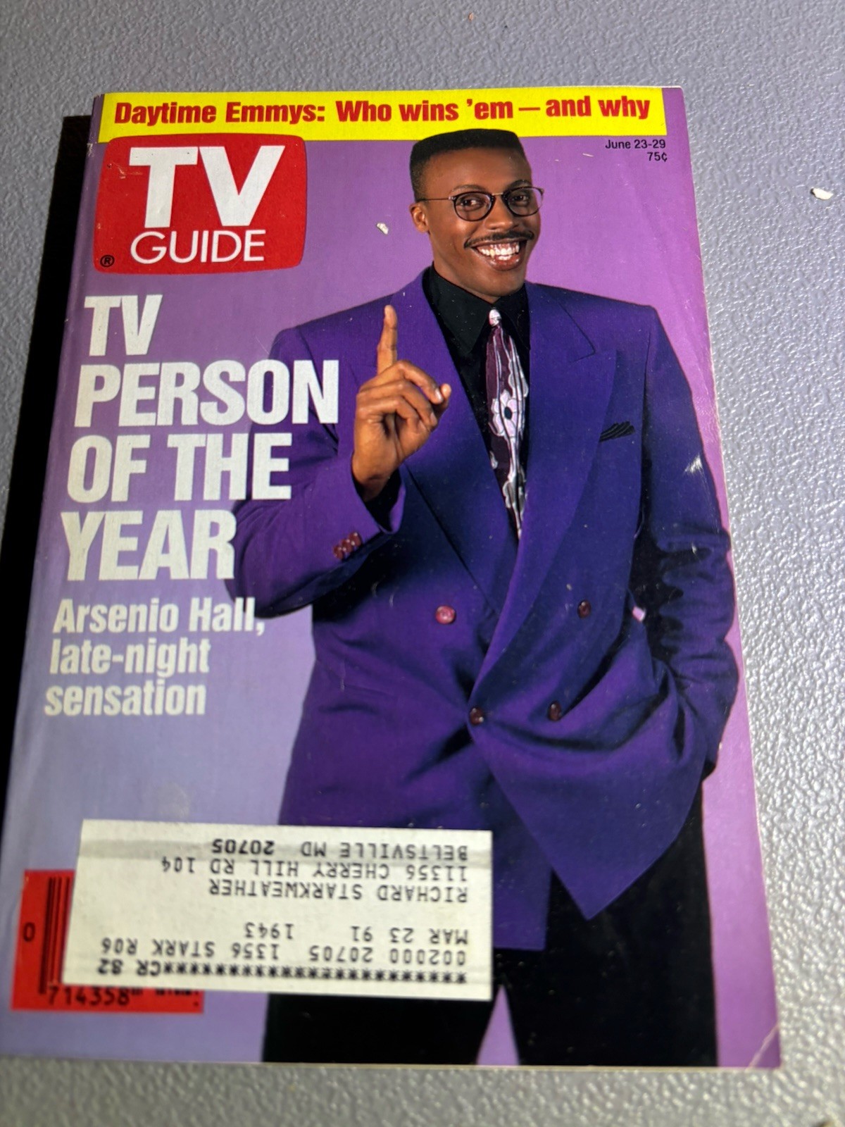 Tv Guide Mag Arsenio Hall Person Of Year June 23-29, 1990 – DC Metro