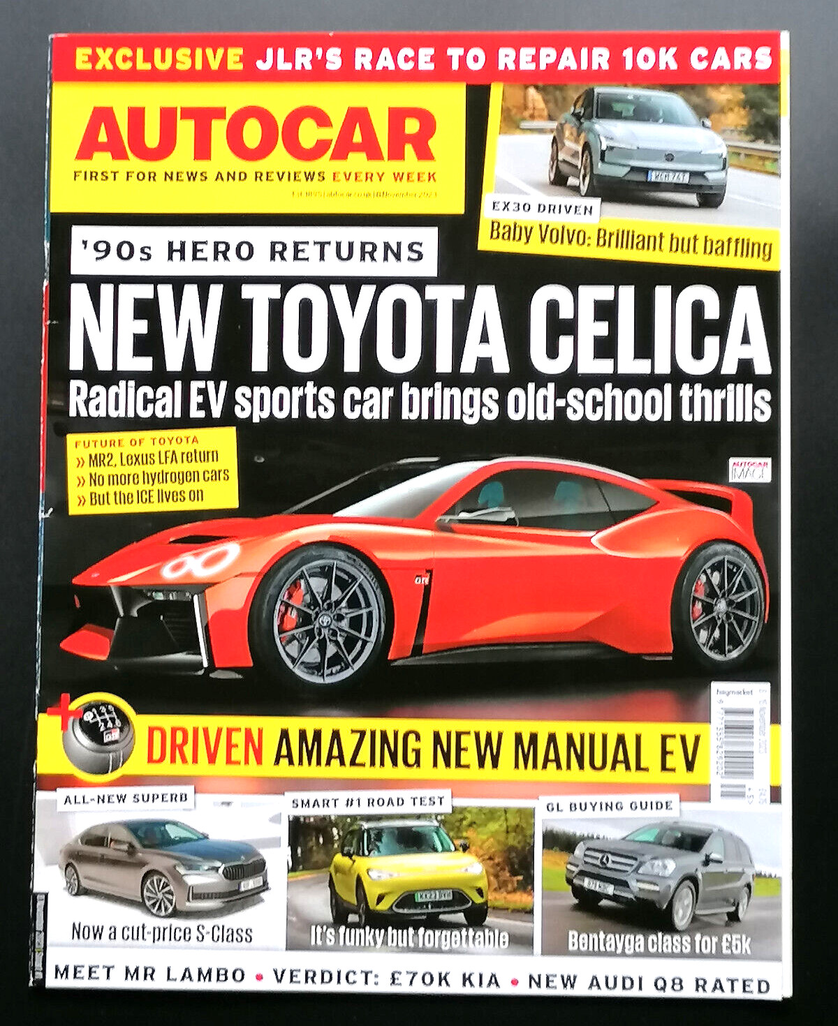 Autocar 8 Nov 2023 – NEW CELICA – BENETTON in MOTORSPORT – USED MERCEDES GL