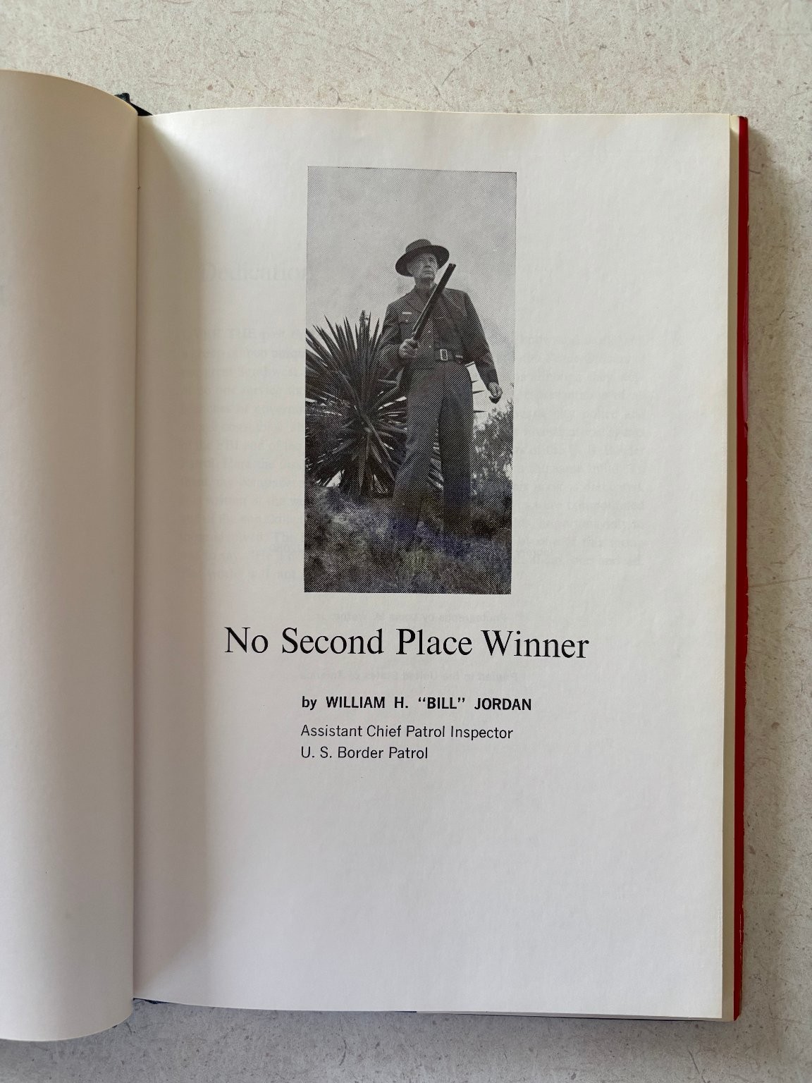 No Second Place Winner Bill Jordan 1965 First Printing Signed Autographed