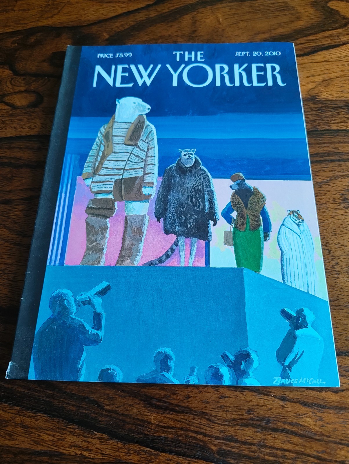 The New Yorker Magazine 20 September 2010 Animal “Catwalk” Cover Bruce McCall GC