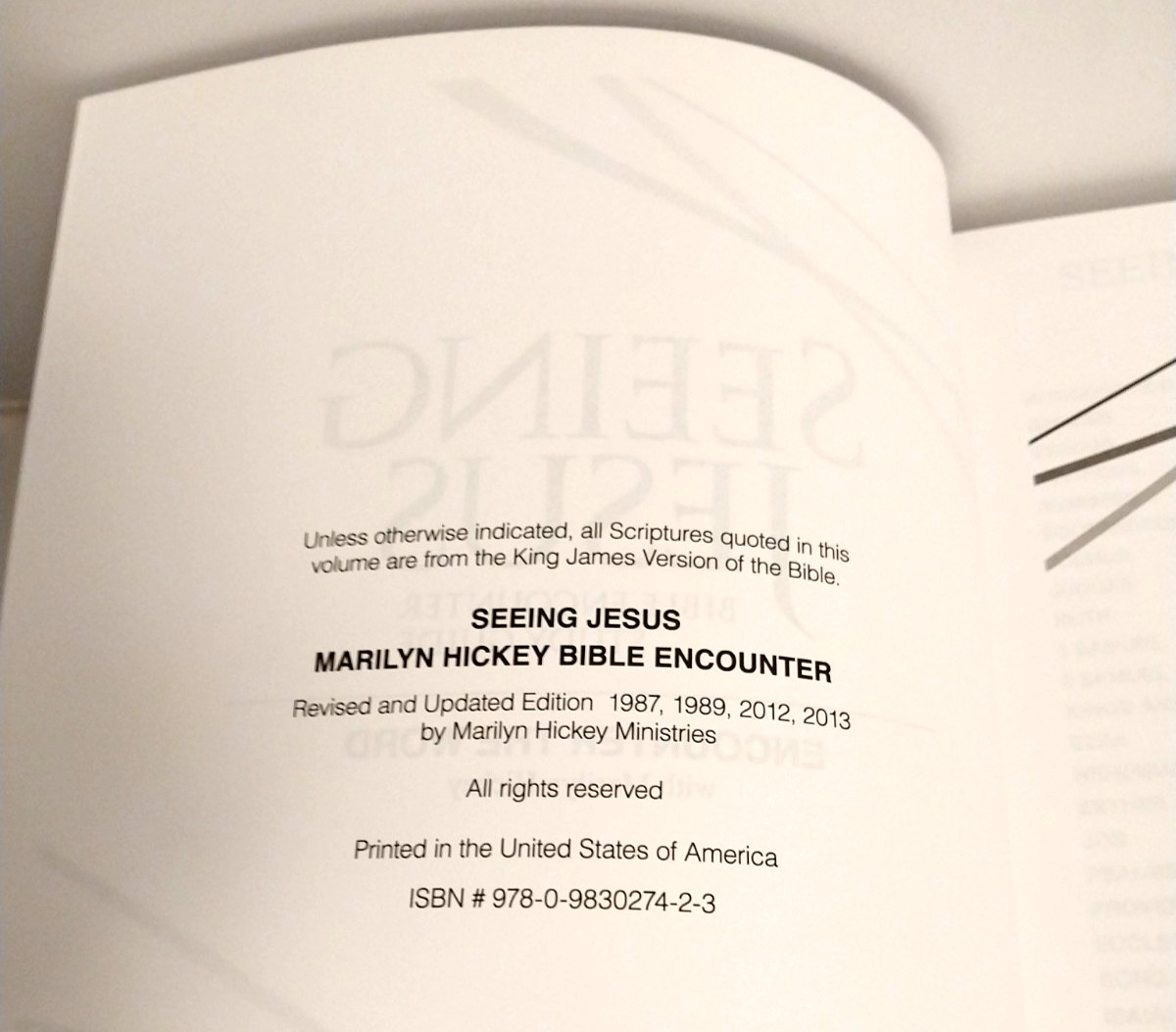 Seeing Jesus Bible Encounter “Study Guide” by Marilyn Hickey (Large Paperback)