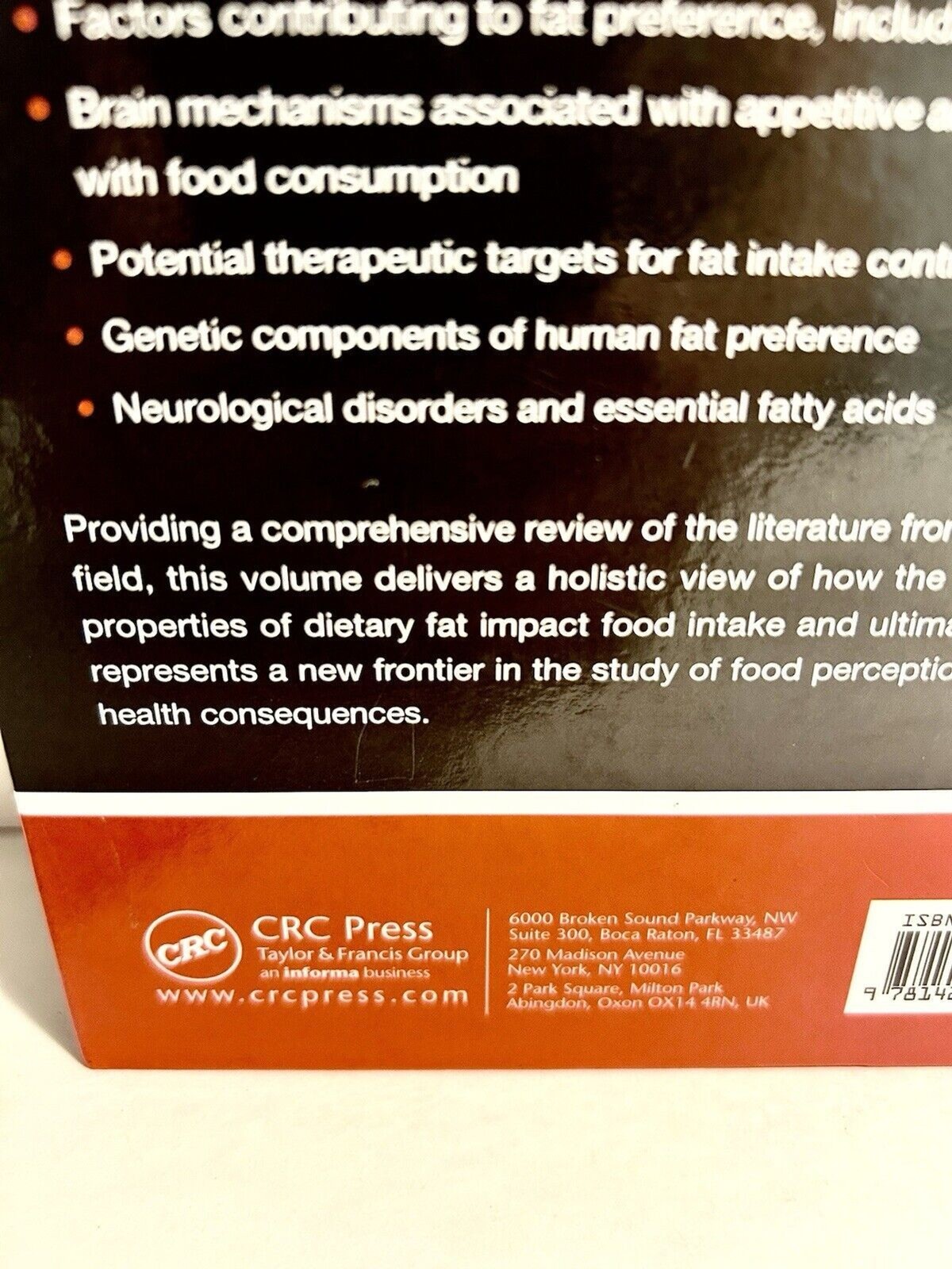 Fat Detection Taste, Texture, And Post Ingestive Effects Frontiers Textbook New
