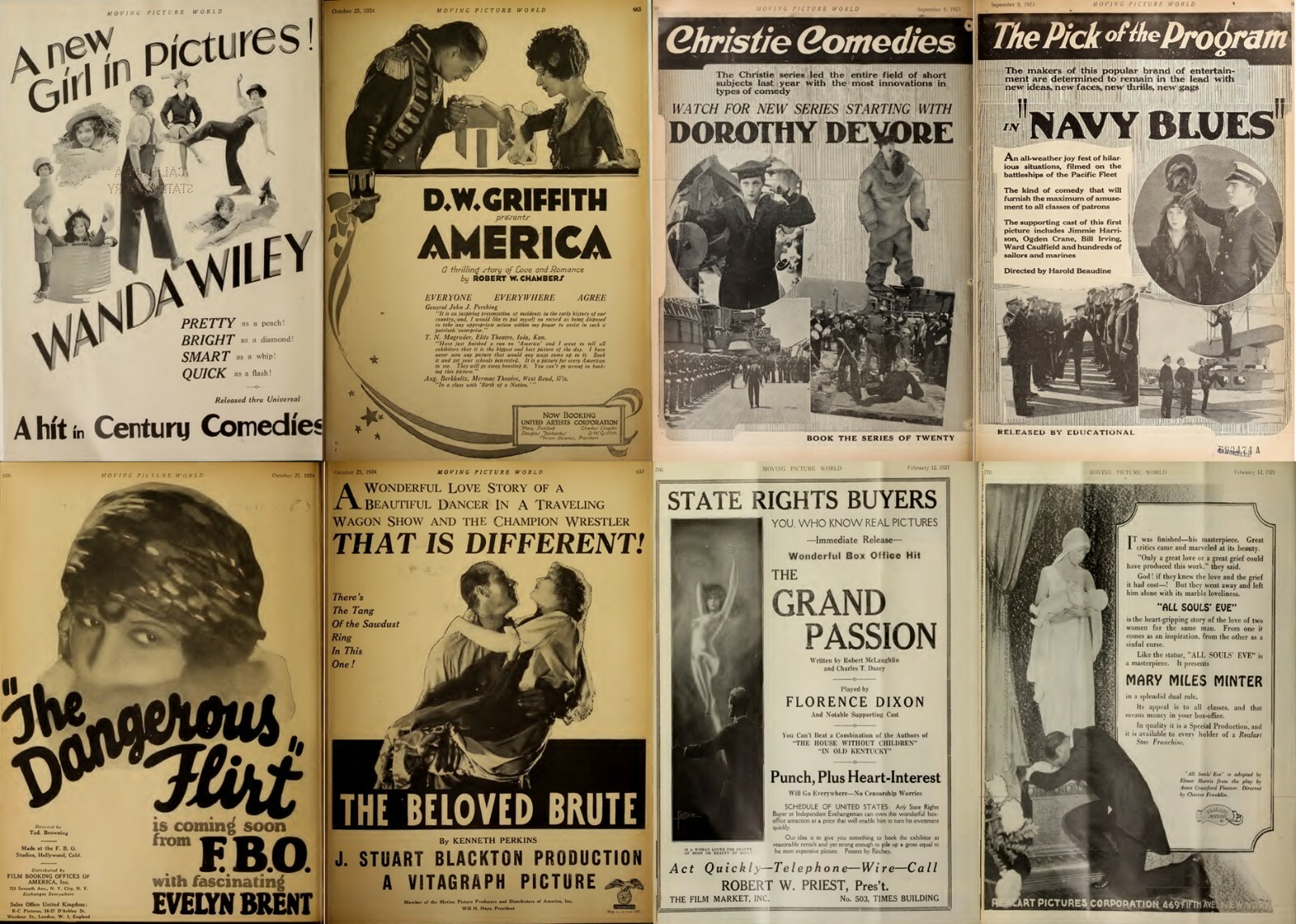 208 Old Rare Issues of Moving Picture World Magazines Vol.5 (1921-1924) on DVD