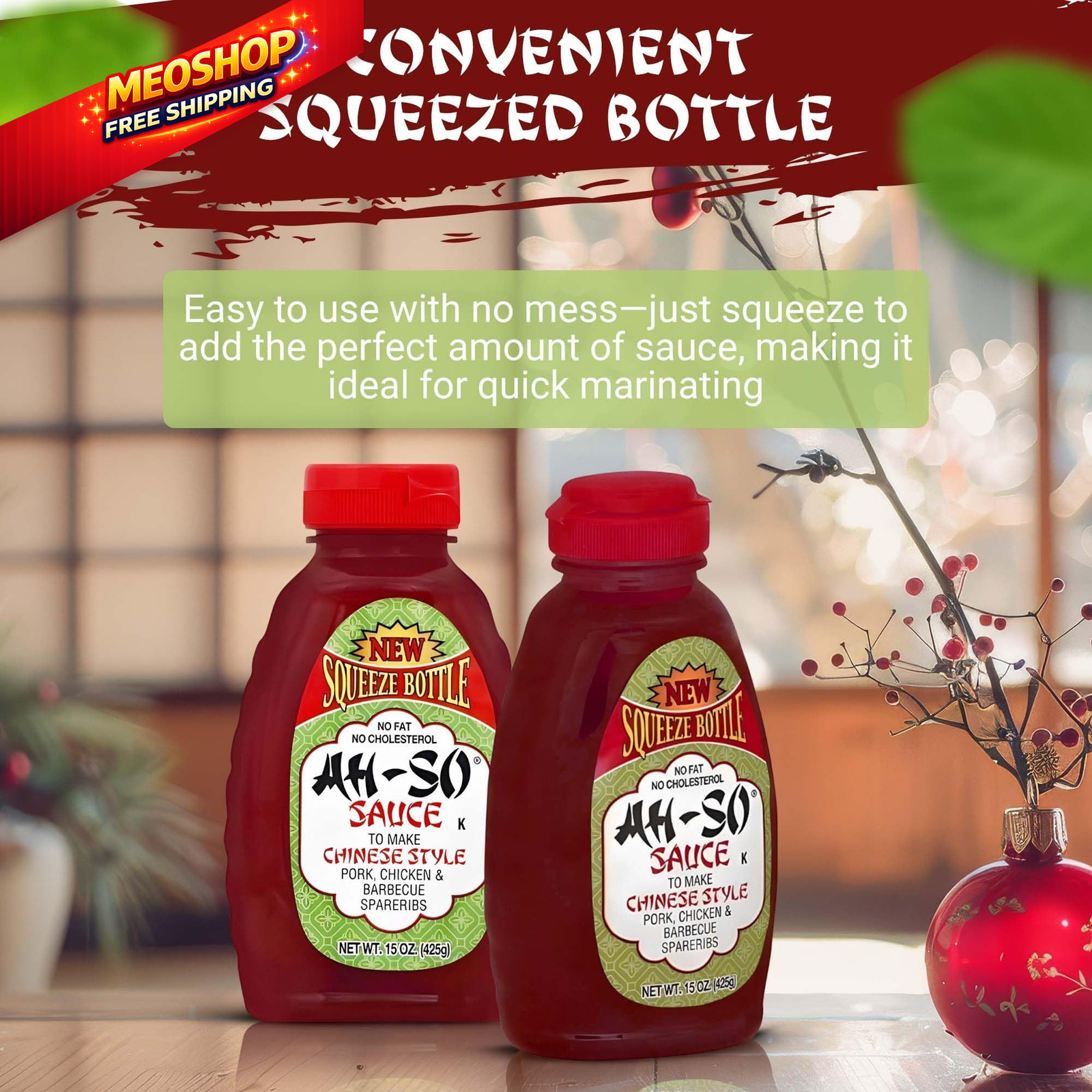 Ah-So Chinese-Style BBQ Sauce, Red Rib 15 oz Squeeze 15 Ounce (Pack of 1)