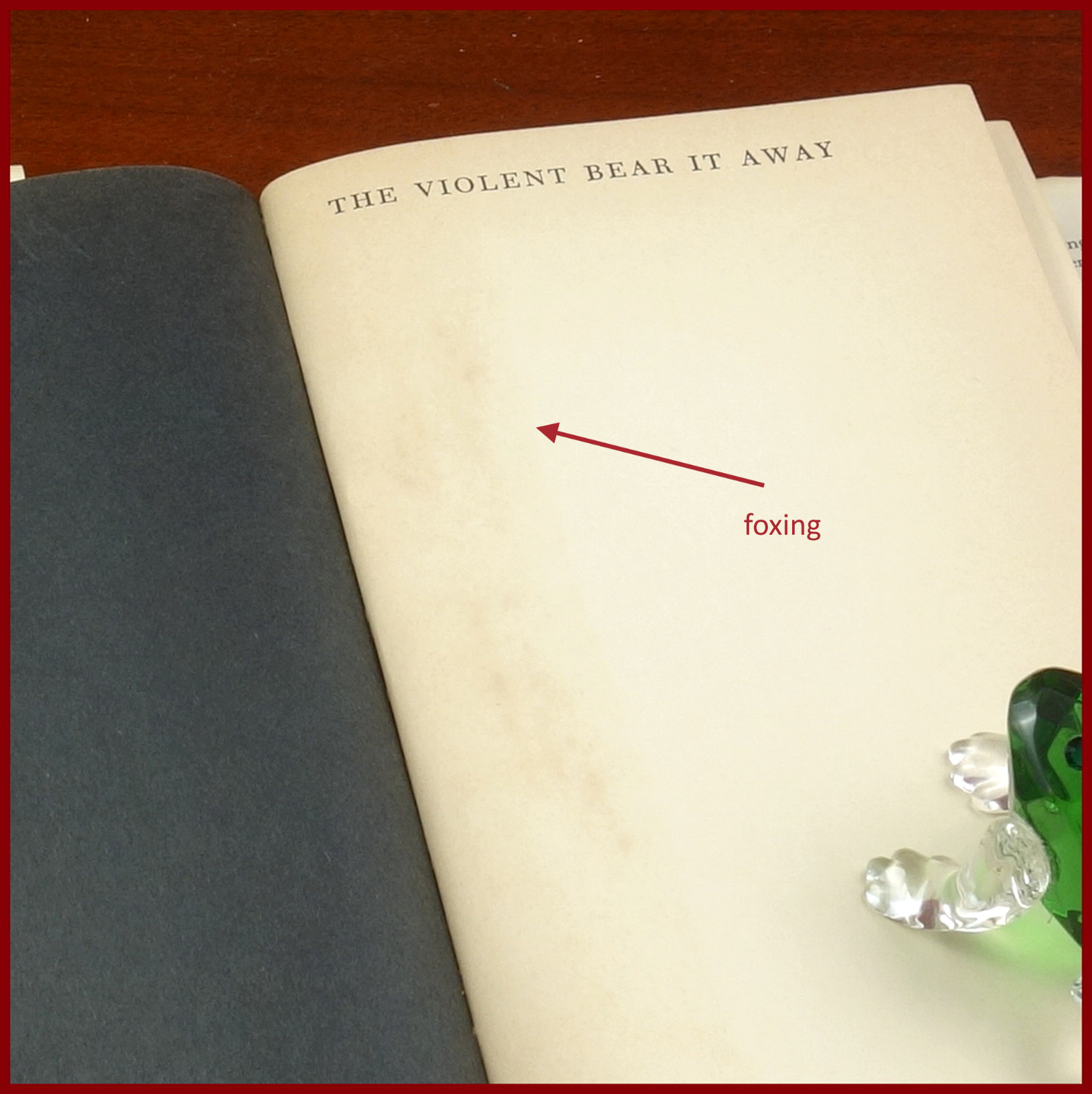 THE VIOLENT BEAR IT AWAY, O’Connor, 1ST EDITION & PRINT, Farrar Straus, 1960