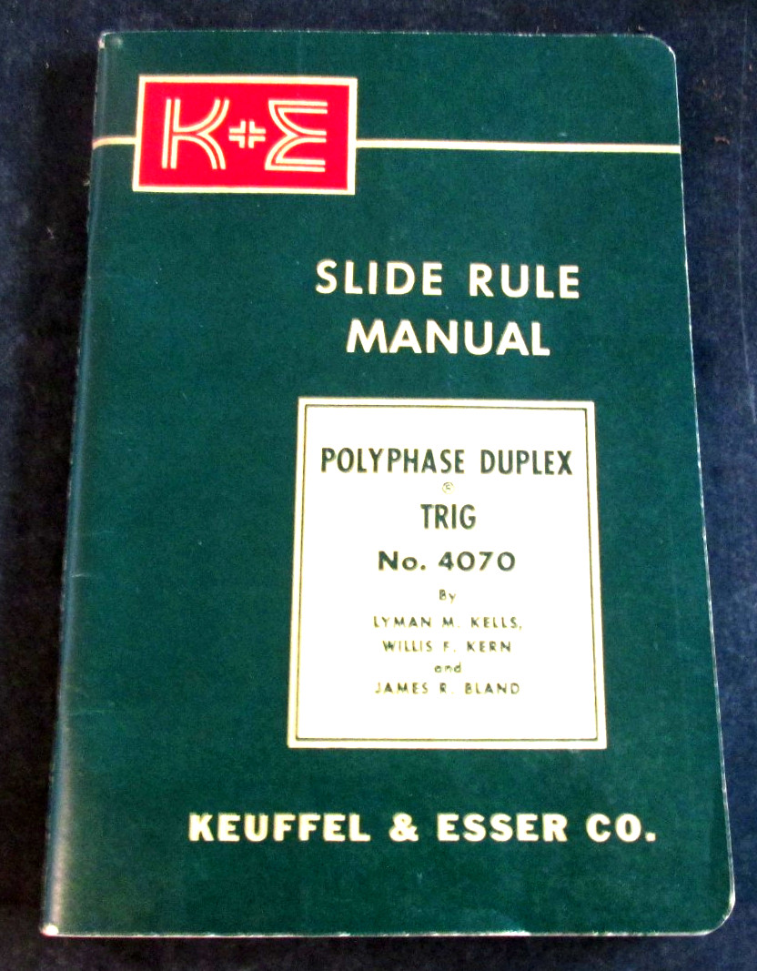 VTG 1939 Slide Rule Manual Booklet Keuffel Esser Co Visuals Diagrams 87pg