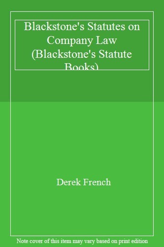 Blackstone’s Statutes on Company Law (Blackstone’s Statute Book