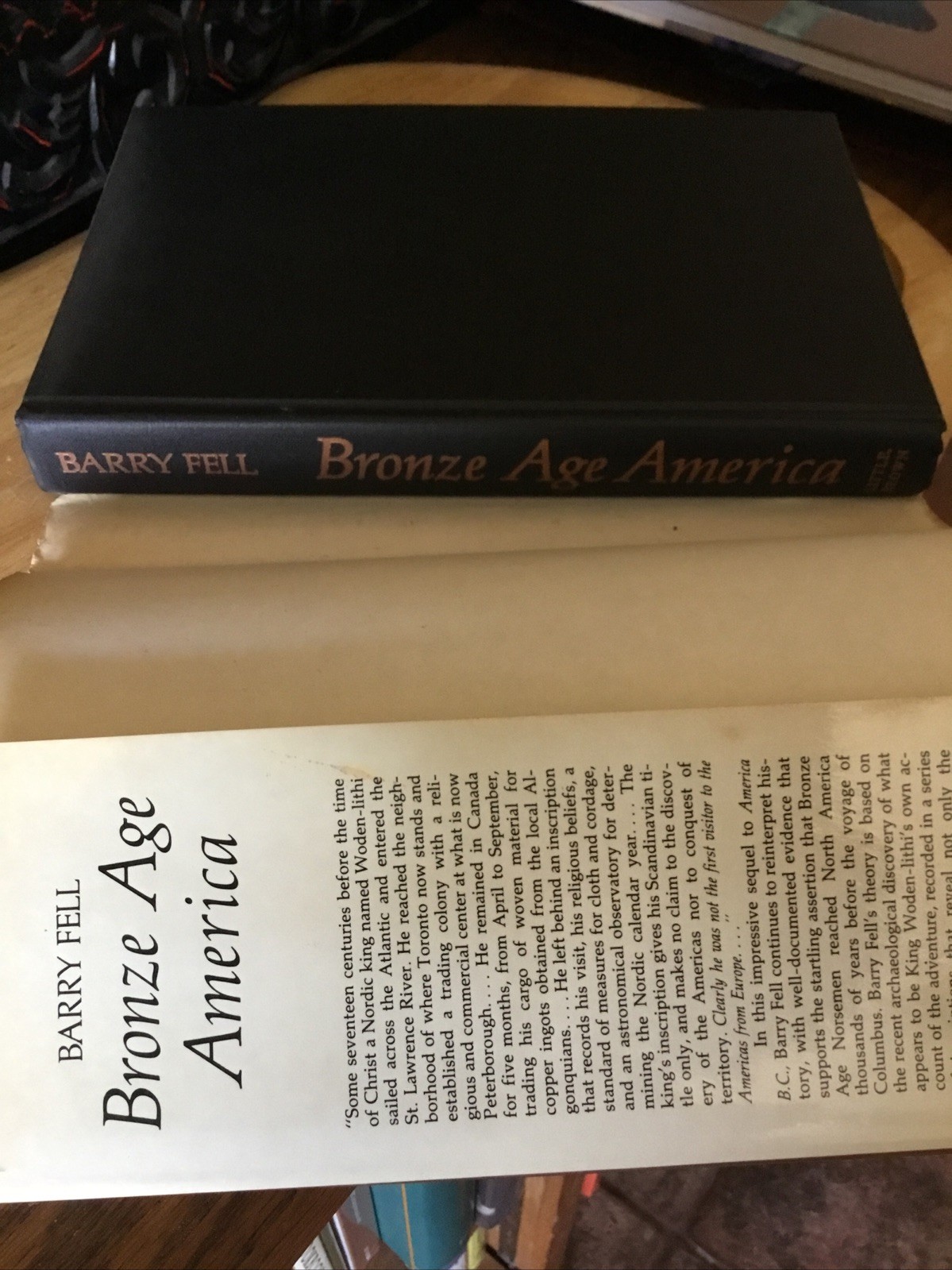 Bronze-Age America by Barry Fell Hardback Book First Edition 1982 Stamped