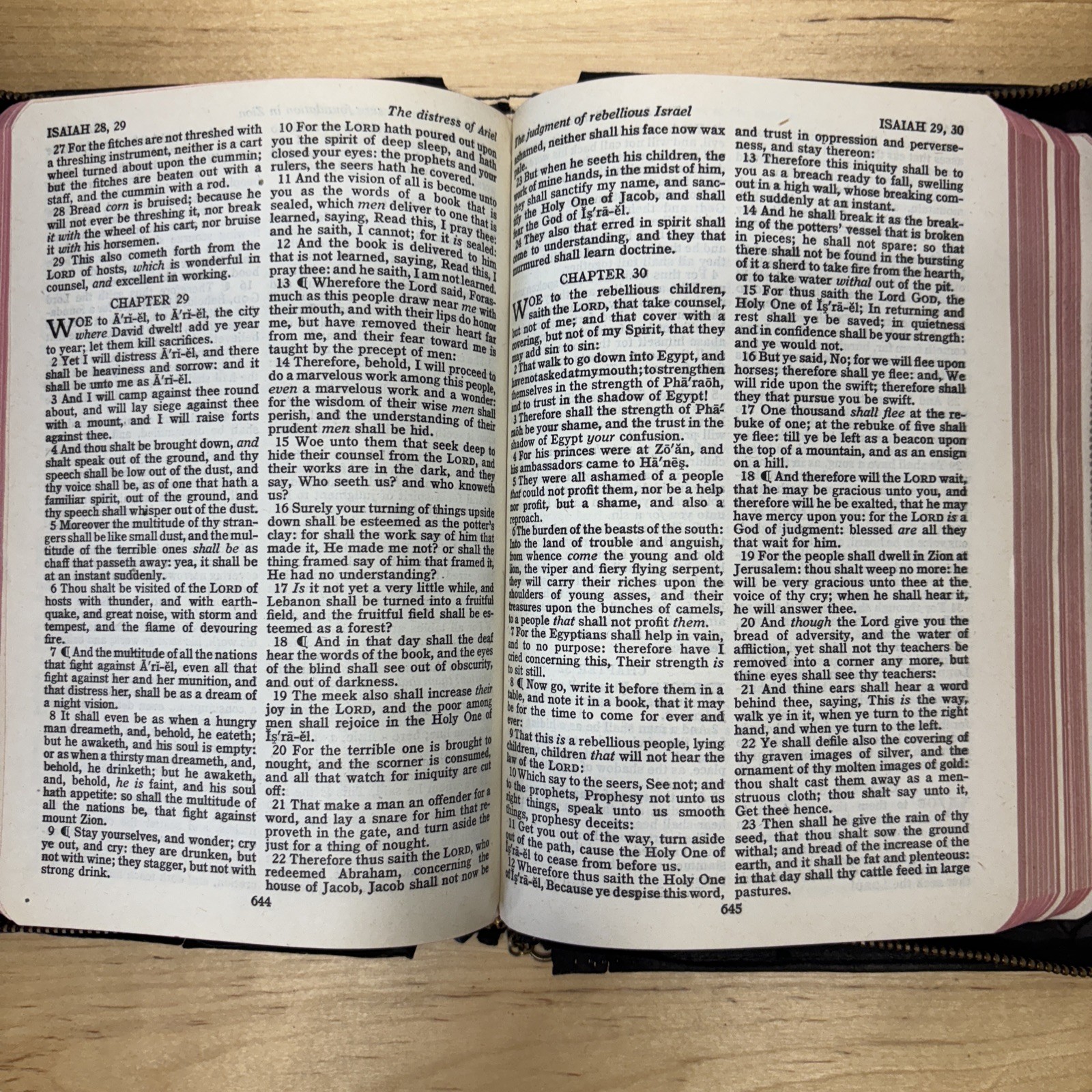 Holy Bible Maps Old & New Testaments Zippered American Bible Society- Clean