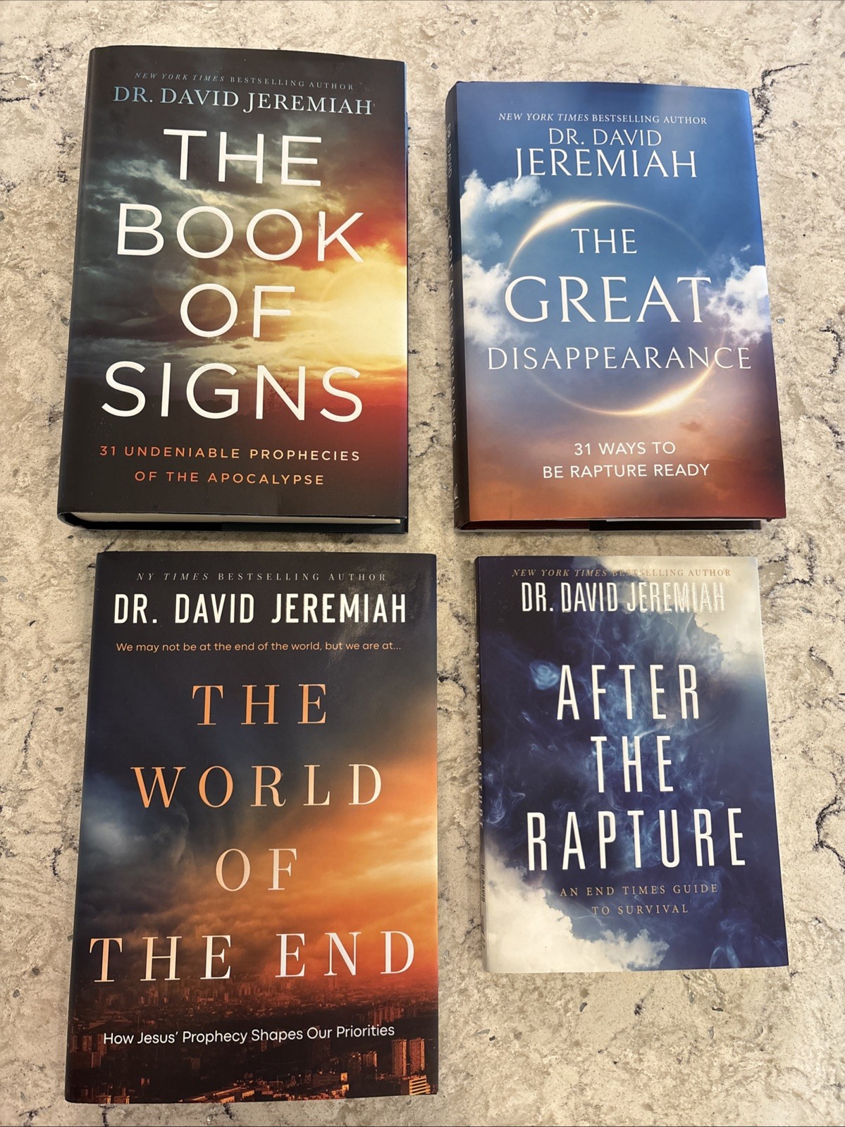 Lot Of 4 Dr. David Jeremiah Christian Books, Great Disappearance, World Of End +
