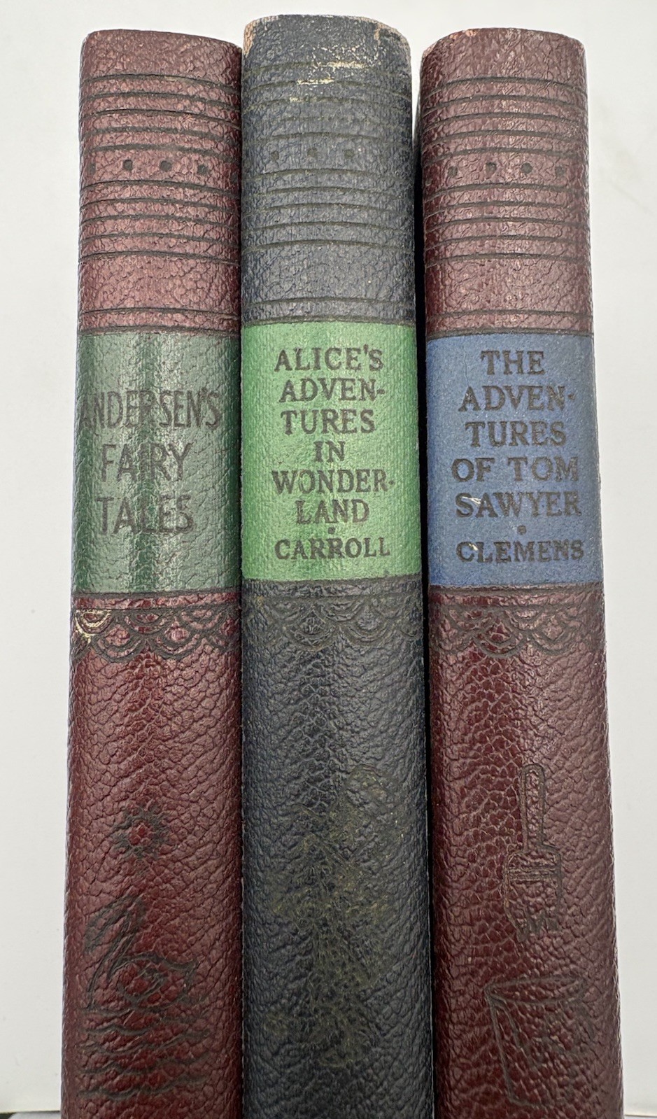 (1930s) Classics Alice Wonderland, Tom Sawyer Etc. VTG HC, 3 Sirens Press Illus.