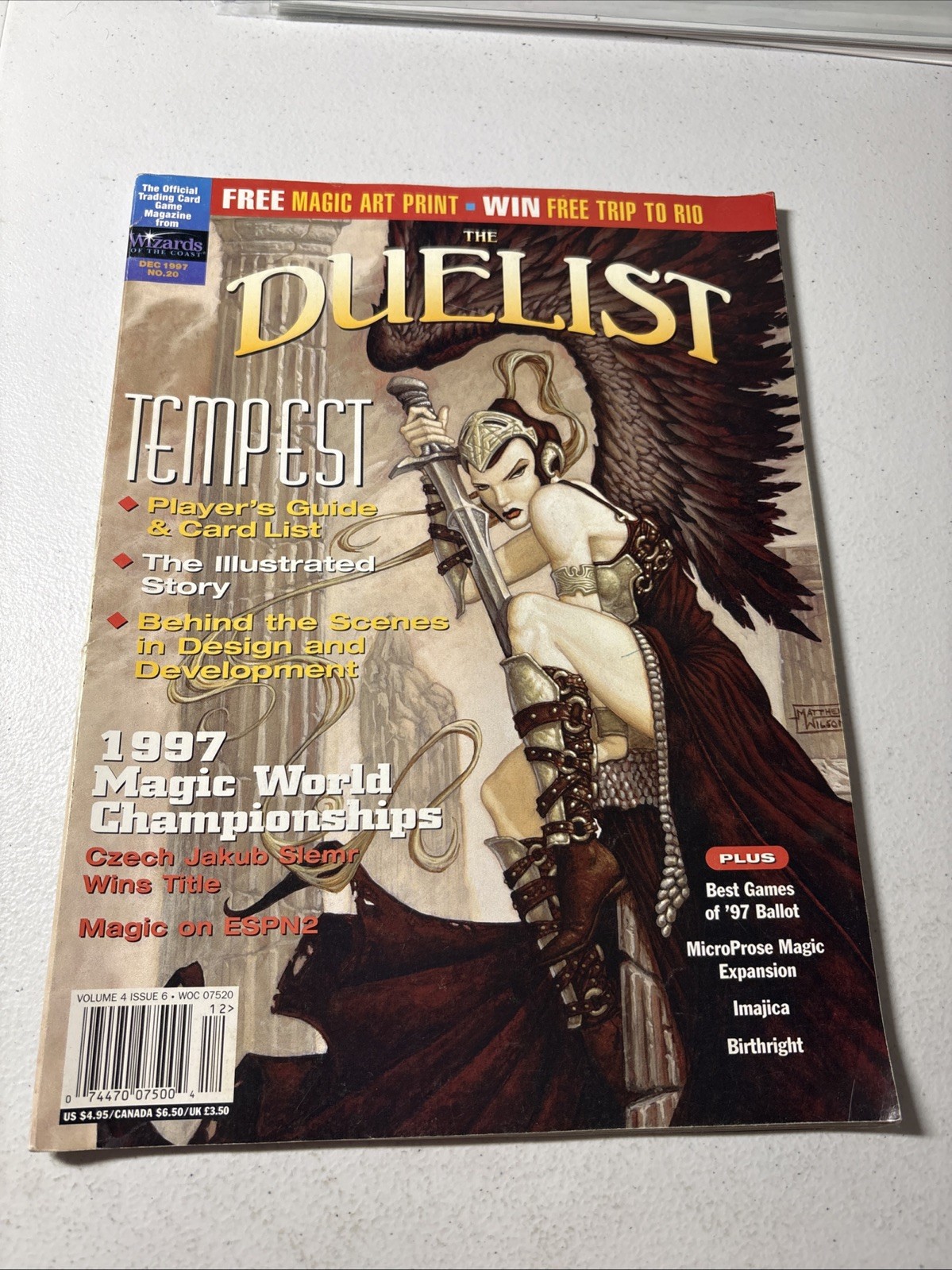The Duelist Dec 1997 Illustrated Magic World Championships Tempest Issue 20