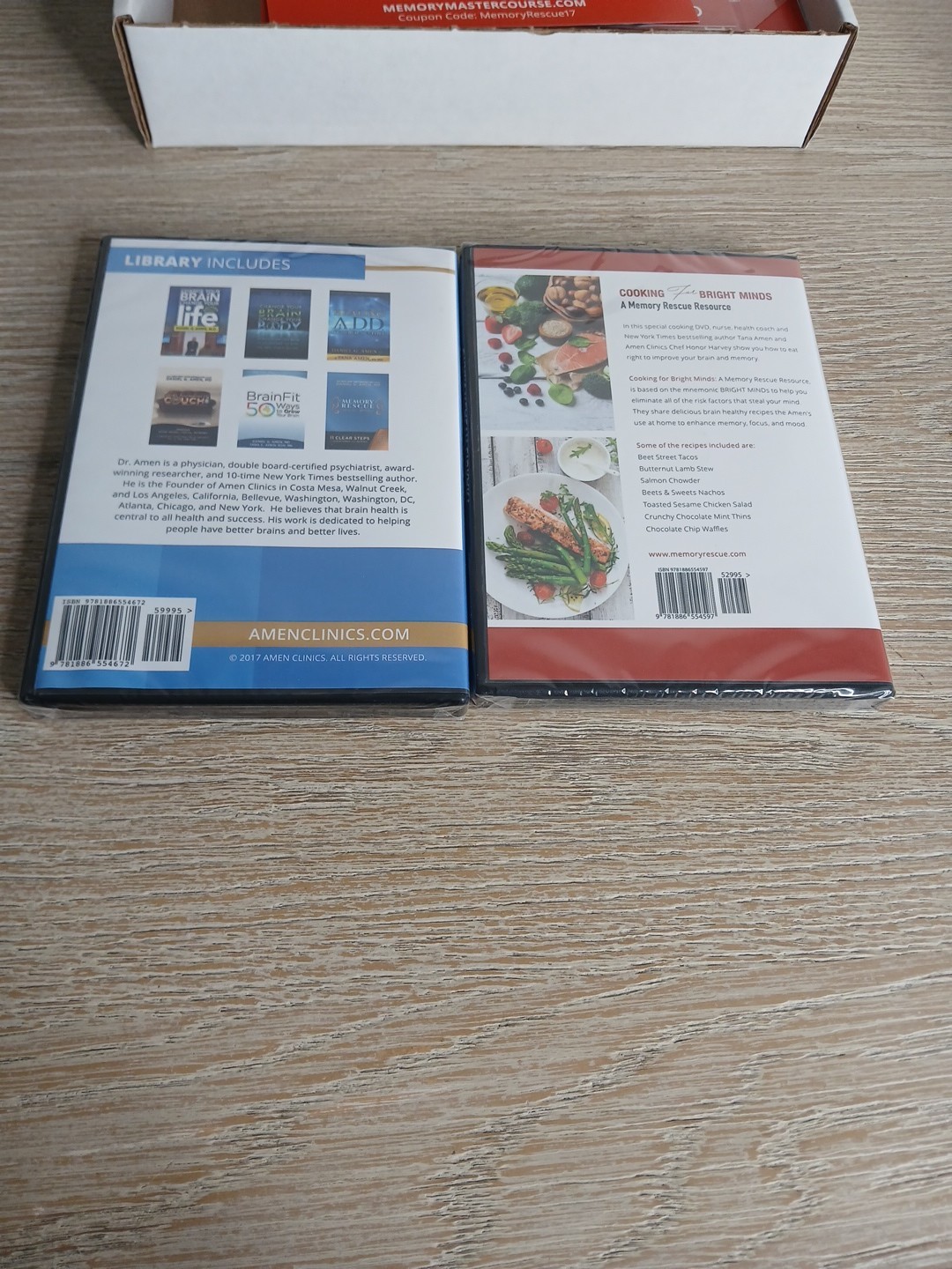 Dr. Daniel Amen’s Memory Rescue Master Package Book Workbook 2 DVD’s 1 CD NEW