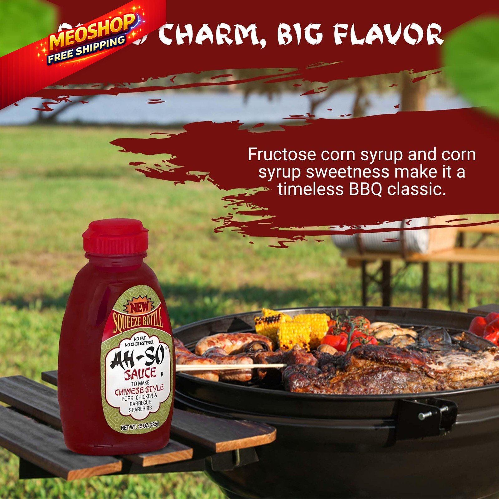 Ah-So Chinese-Style BBQ Sauce, Red Rib 15 oz Squeeze 15 Ounce (Pack of 1)