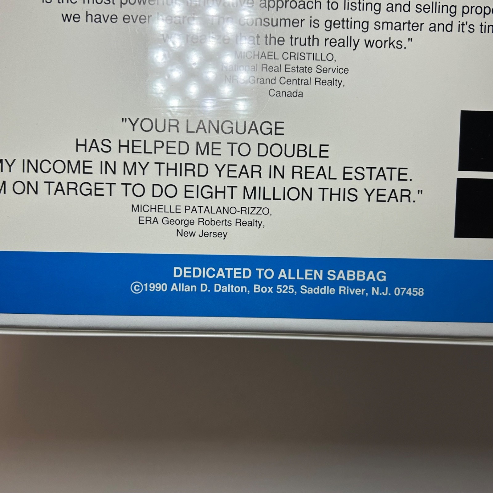 Allan Dalton Presents Real Estate Power Language Cassette Set Course 1990