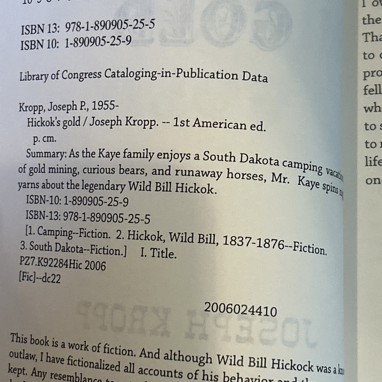 HICKOK’S GOLD By Joseph Kropp H2