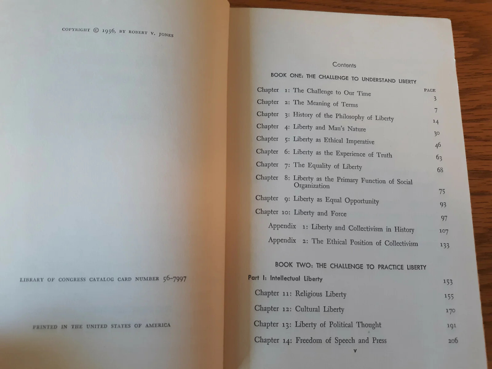 The Challenge Of Liberty Robert V Jones 1956 Heritage Foundation Hardcover