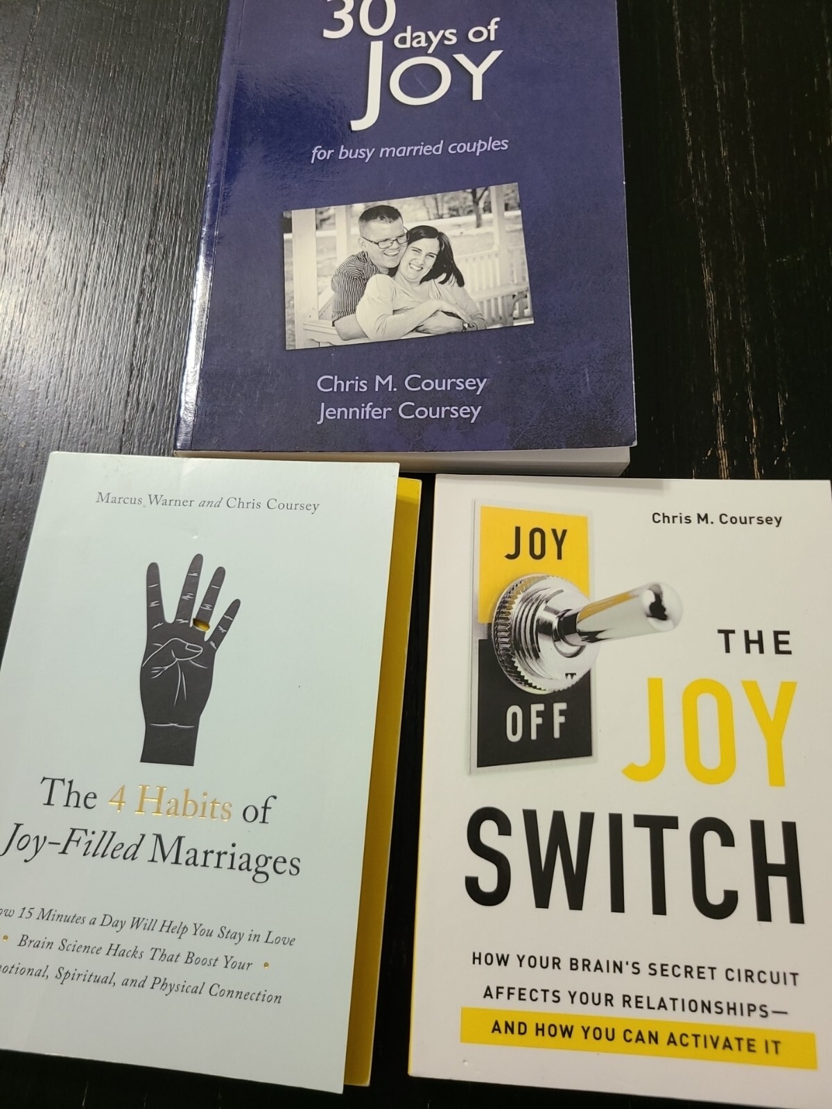 30 Days of Joy busy married couples Chris M. Coursey Lot 3 BOOKS JOY SWITCH