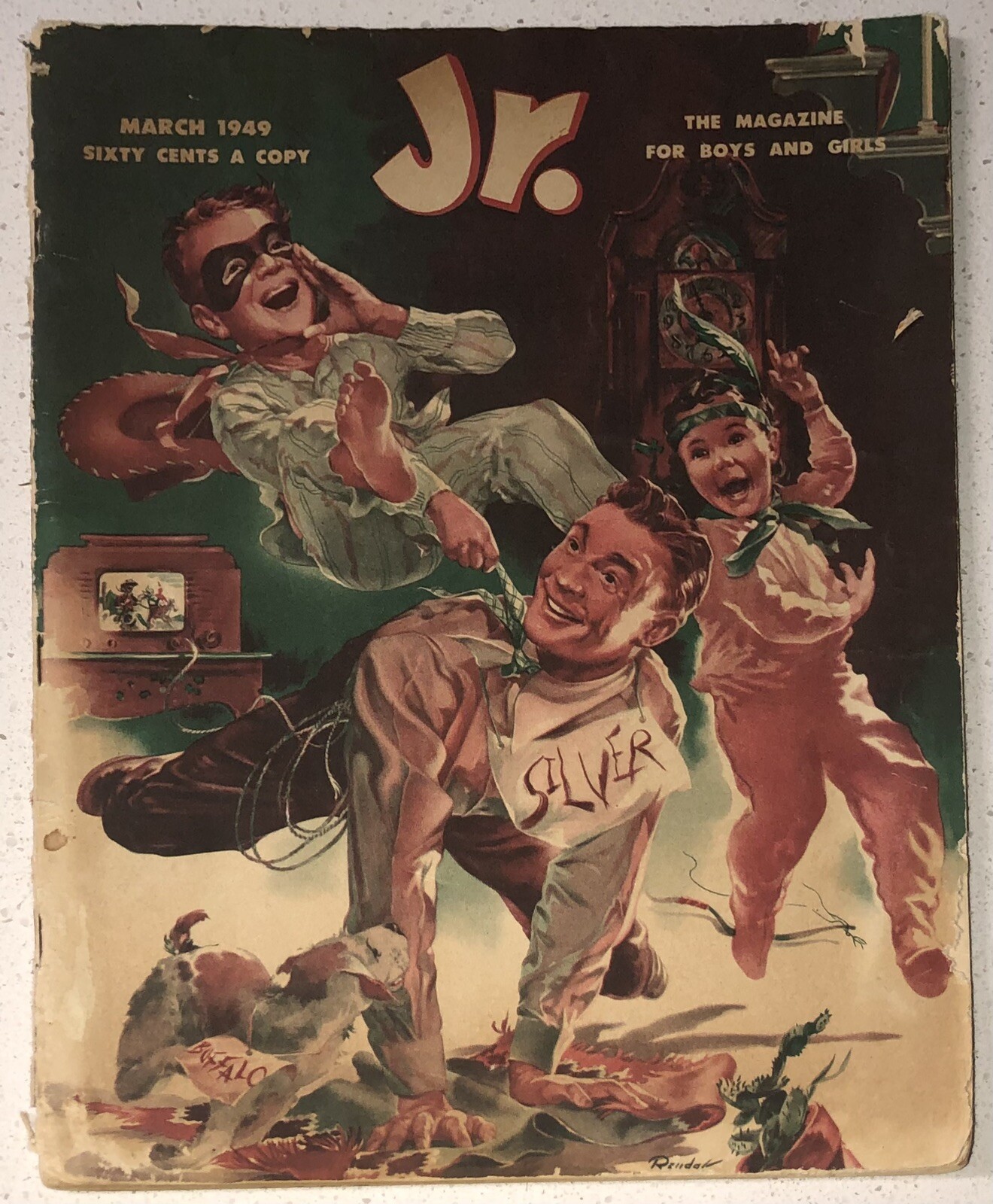 Jr Magazine March 1949 Hi-Ho Silver Cover Boys And Girls Magazine