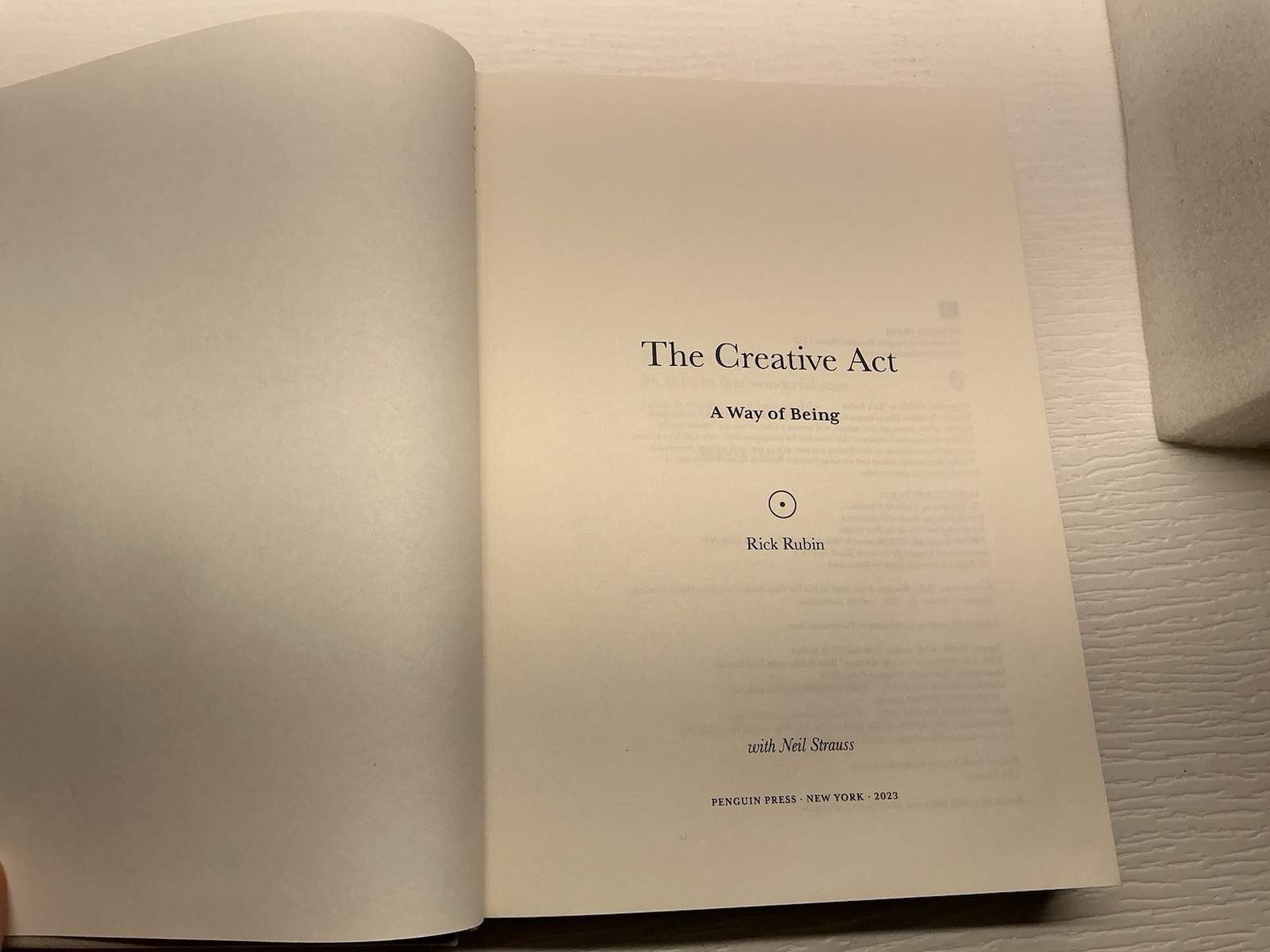 Creative Act : A Way of Being by Rick Rubin (2023, Hardcover)