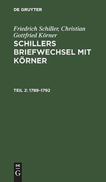 Schiller – 1789-1792 – New hardback or cased book – 05 – X555z