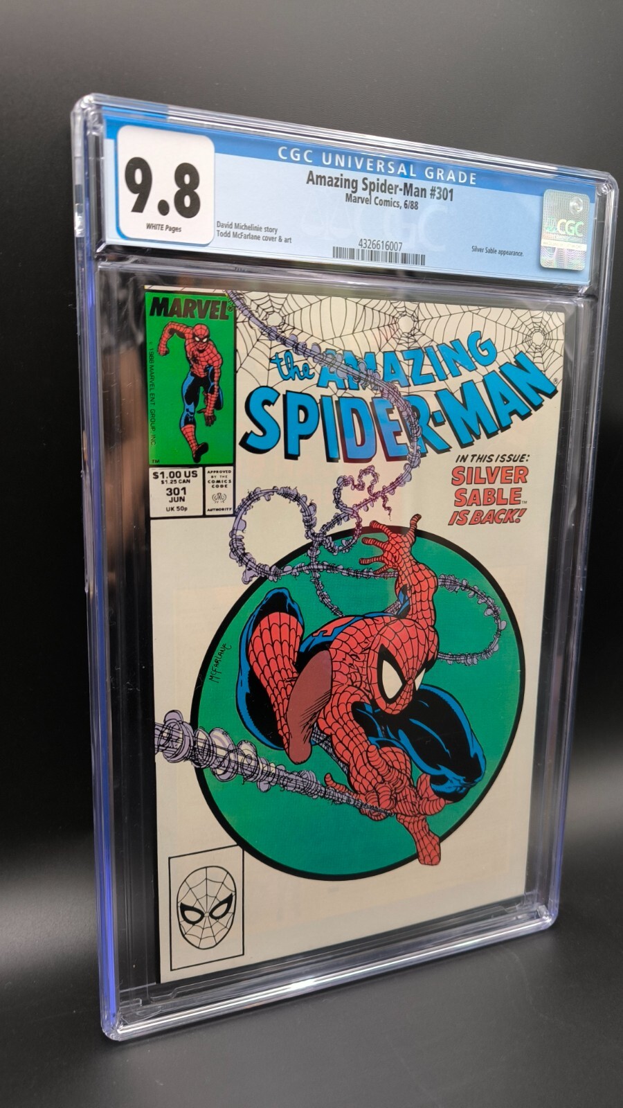 Amazing Spider-Man #301 Marvel Comics White Page Classic CGC 9.8 1988 4326616007