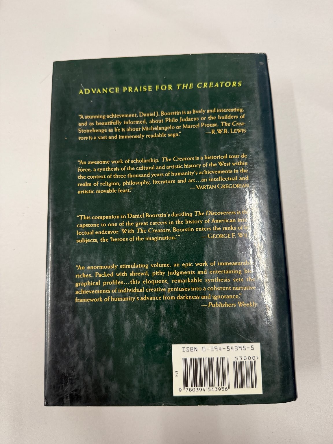 The Creators Daniel J. Boorstin History of Heroes of Imagination 1992