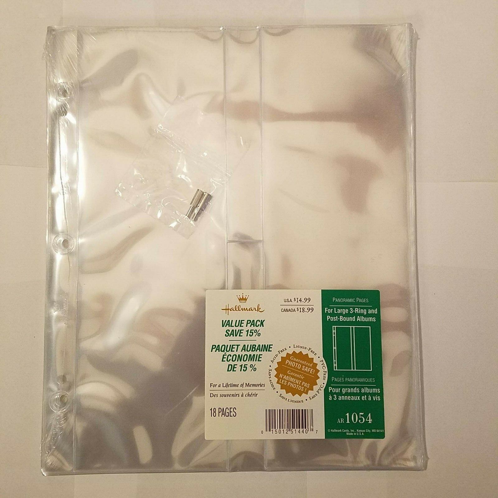 HALLMARK AR1054 PANORAMIC REFILL PAGES ~ 18 Count ~ New in Wrap ~ Free Ship!