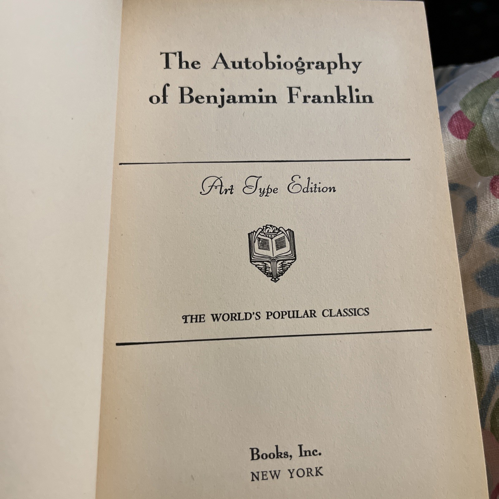 the autobiography of benjamin franklin Hardcover Vintage/antique