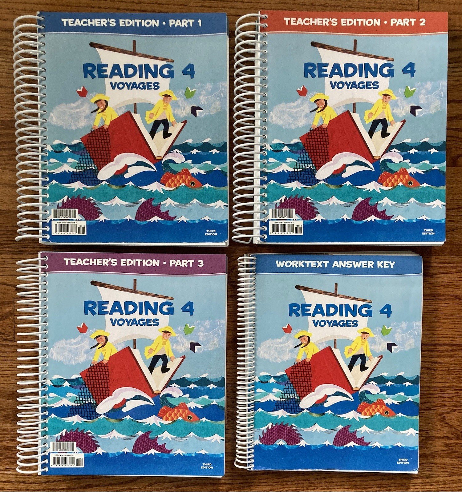 BJU Press Reading 4 Voyages Teachers Edition Parts 1 2 3 and Worktext Answer Key
