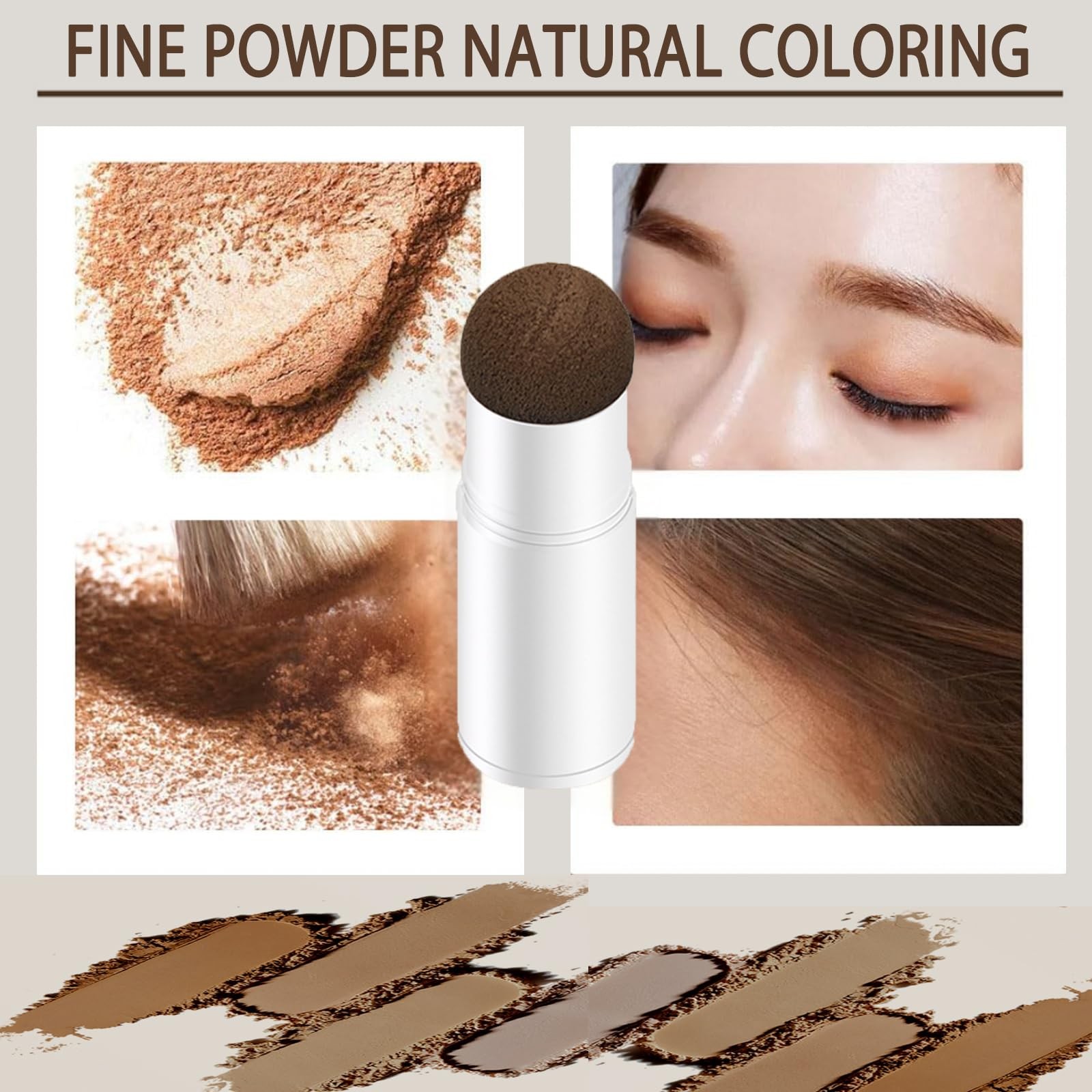 Eyebrow Stencils, Stamp, Eye Brow 0.1 Fl Oz (Pack of 1), Soft brown