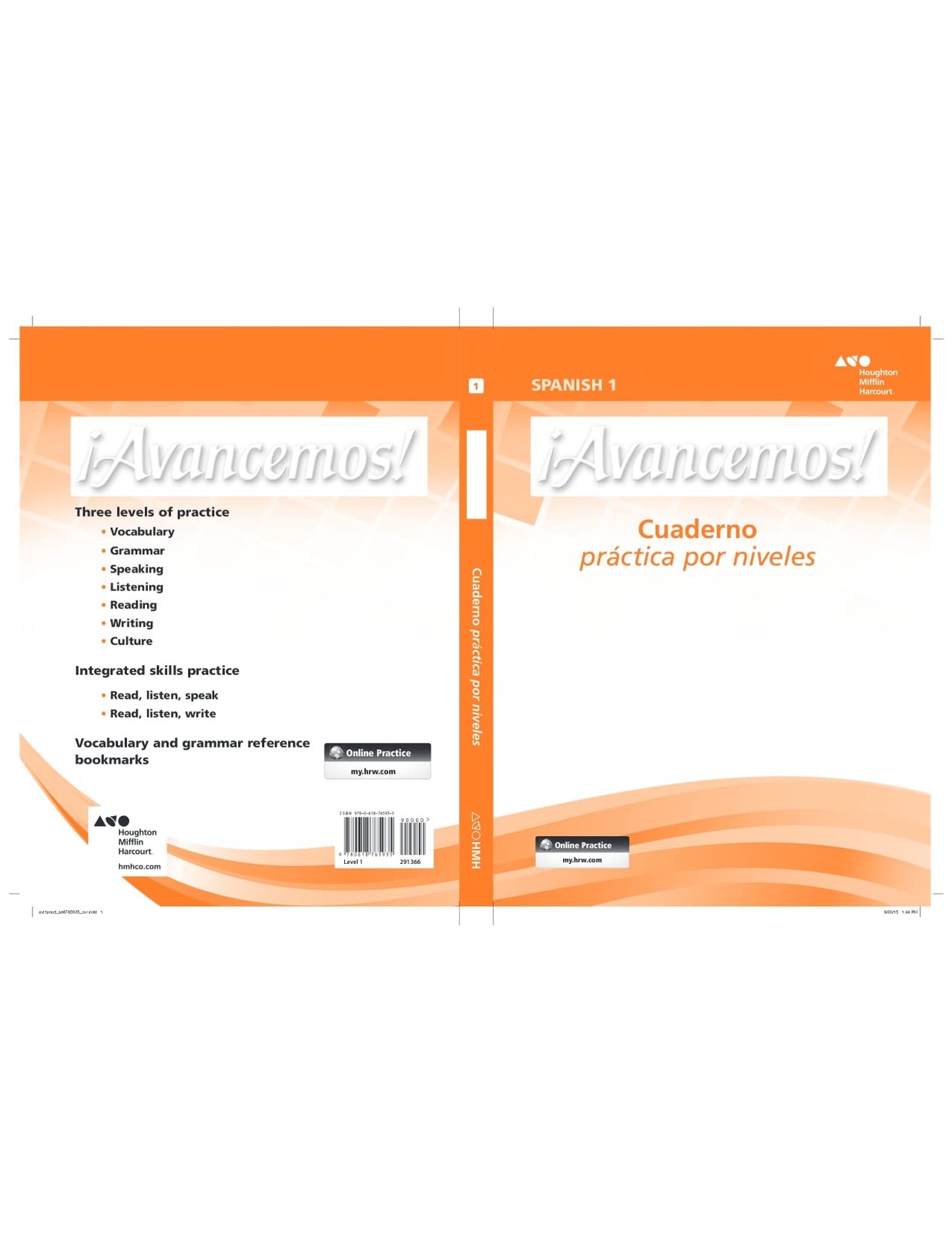 Avancemos: Cuaderno, Practica por niveles, Student Edition, Level 1