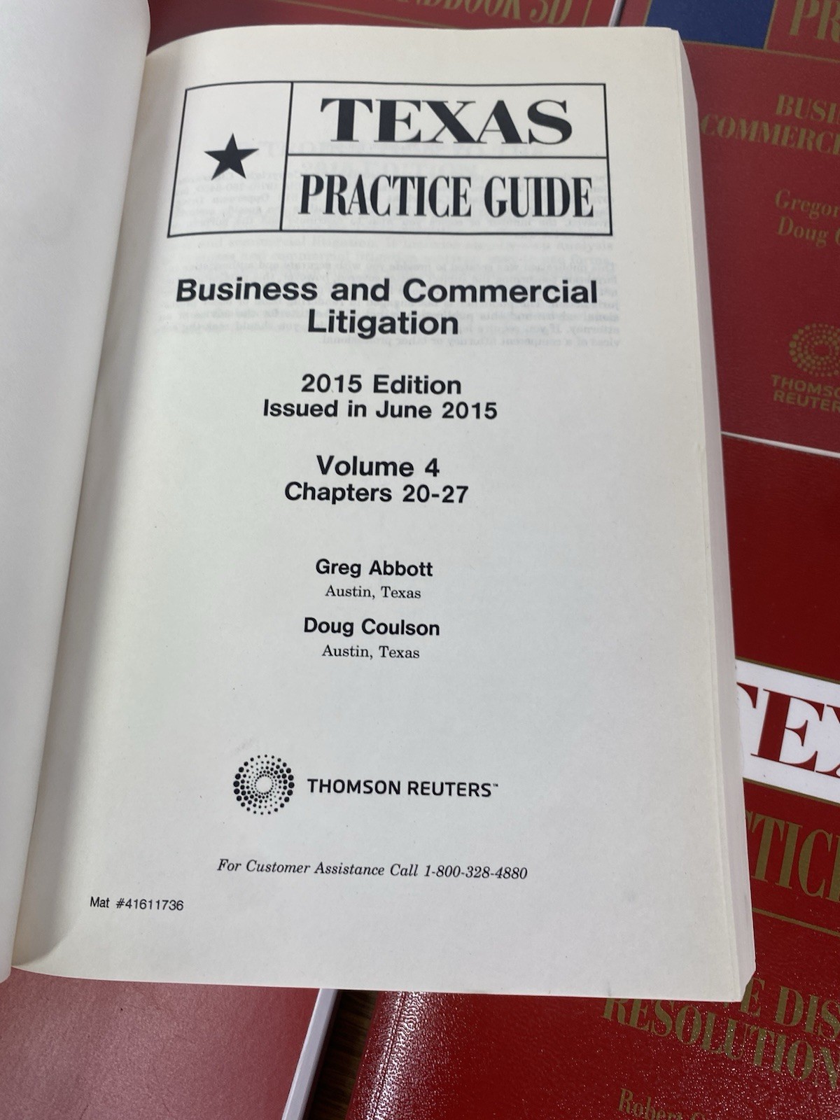 Texas Practice Guide Litigation 6 Volume Set Thomson Reuters-Nice