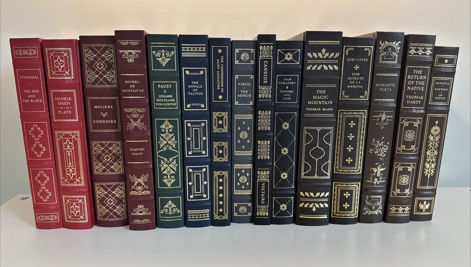 Lot of 15 The Franklin Library Leather Hardcover Books Gilded Edges 1979-86 Vtg