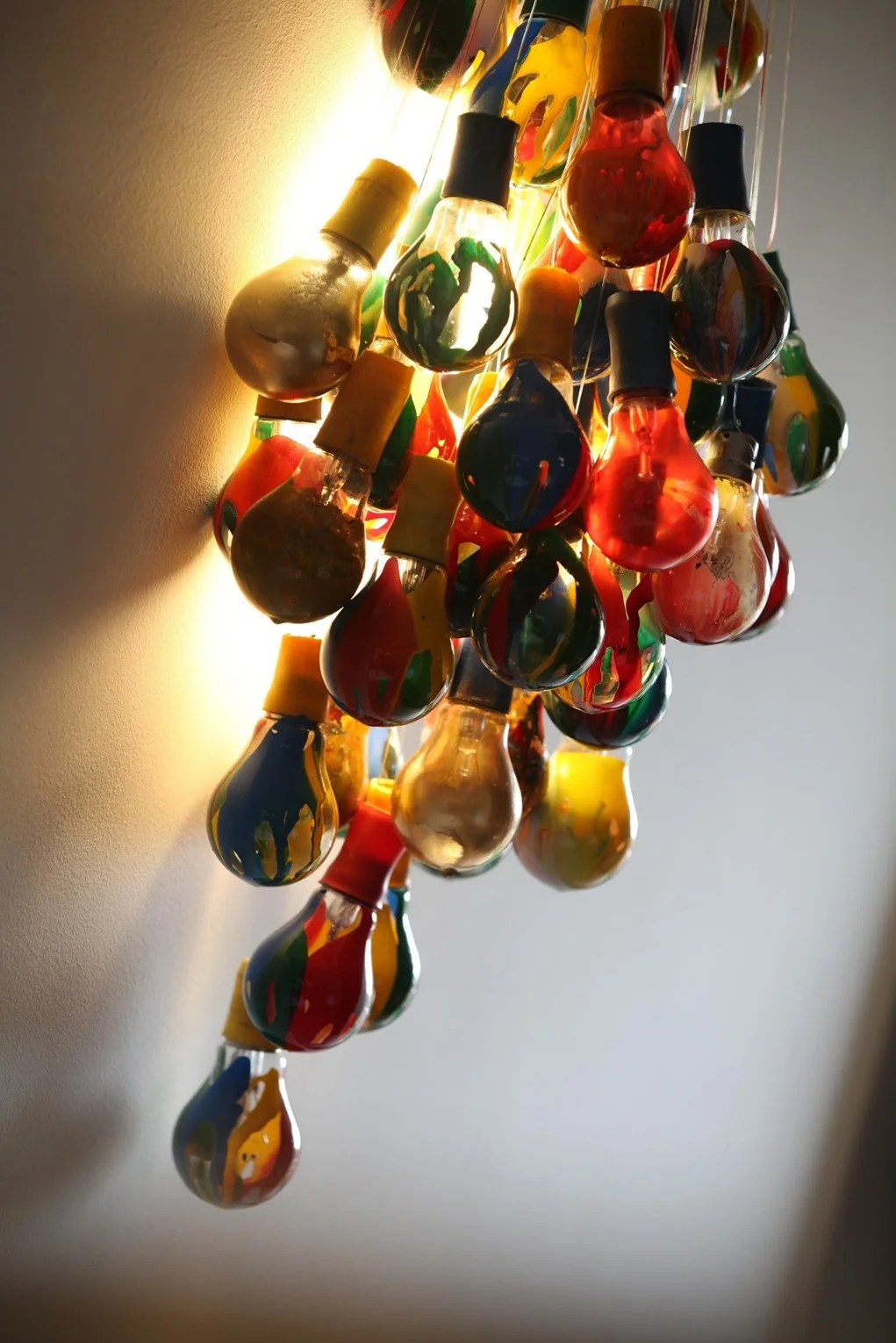 Painted Lightbulbs Design Detail